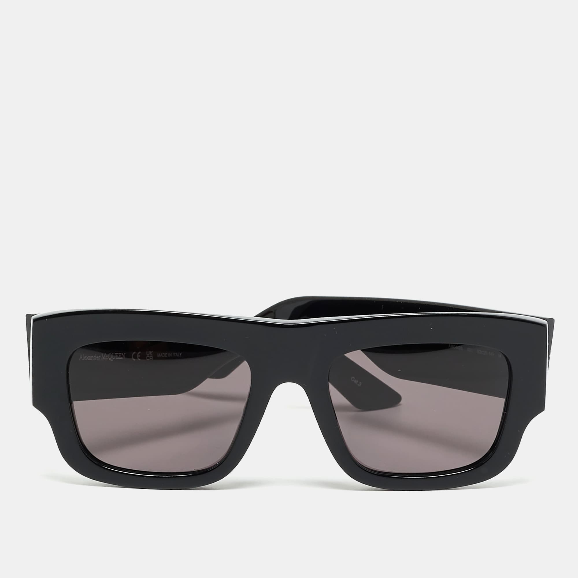 Alexander McQueen Black AM0449S Frame Square Sunglasses