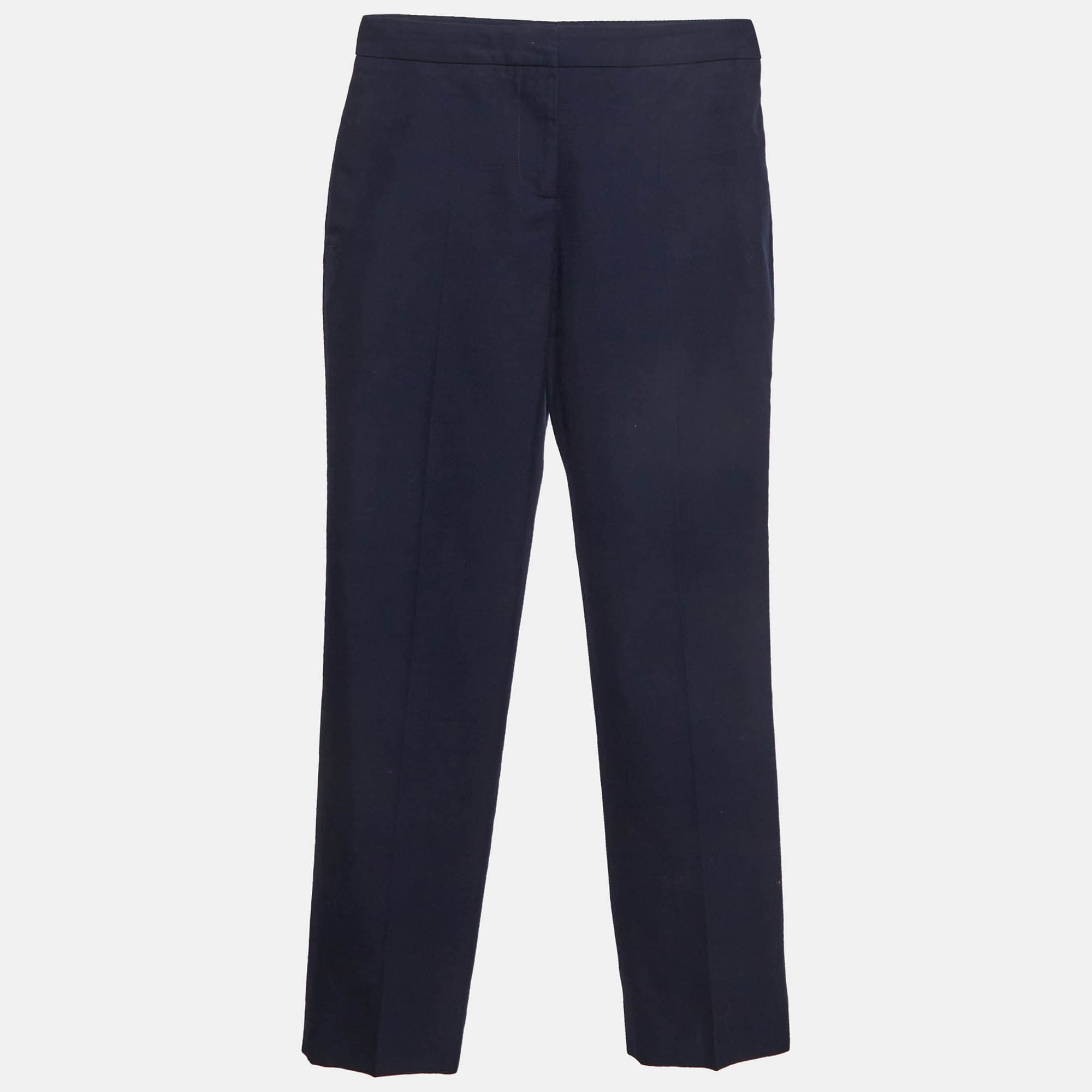 Alexander McQueen Blue Cotton Formal Trousers S