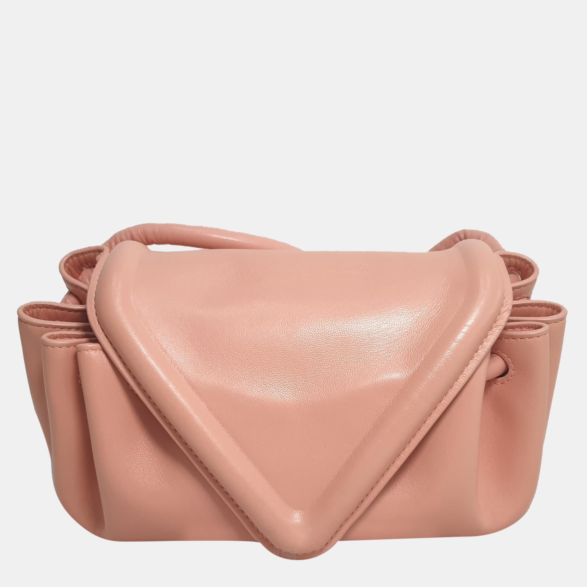 Bottega Veneta Vik Pink Leather Crossbody Bag