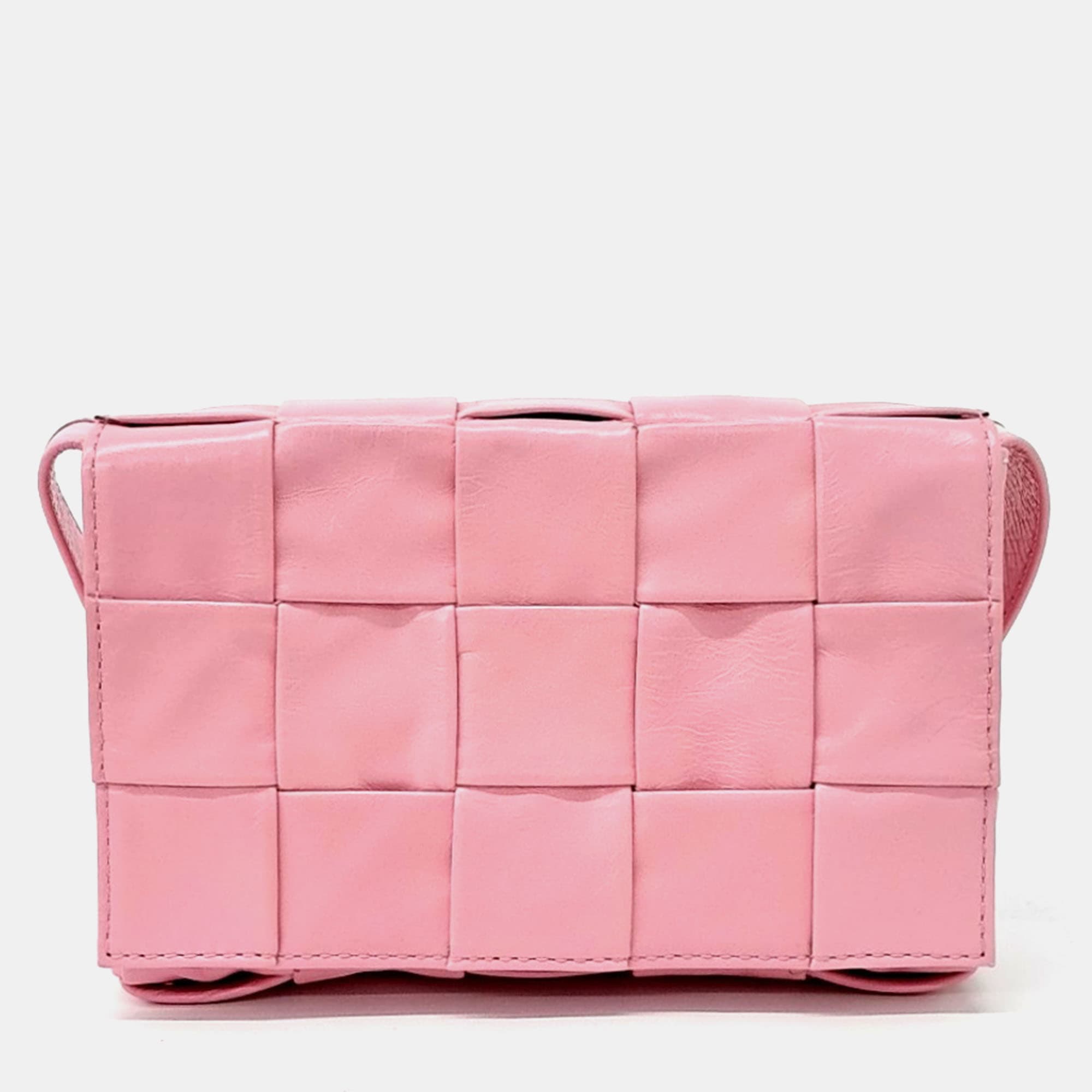 Bottega Veneta Pink Leather Cassette Belt Bag