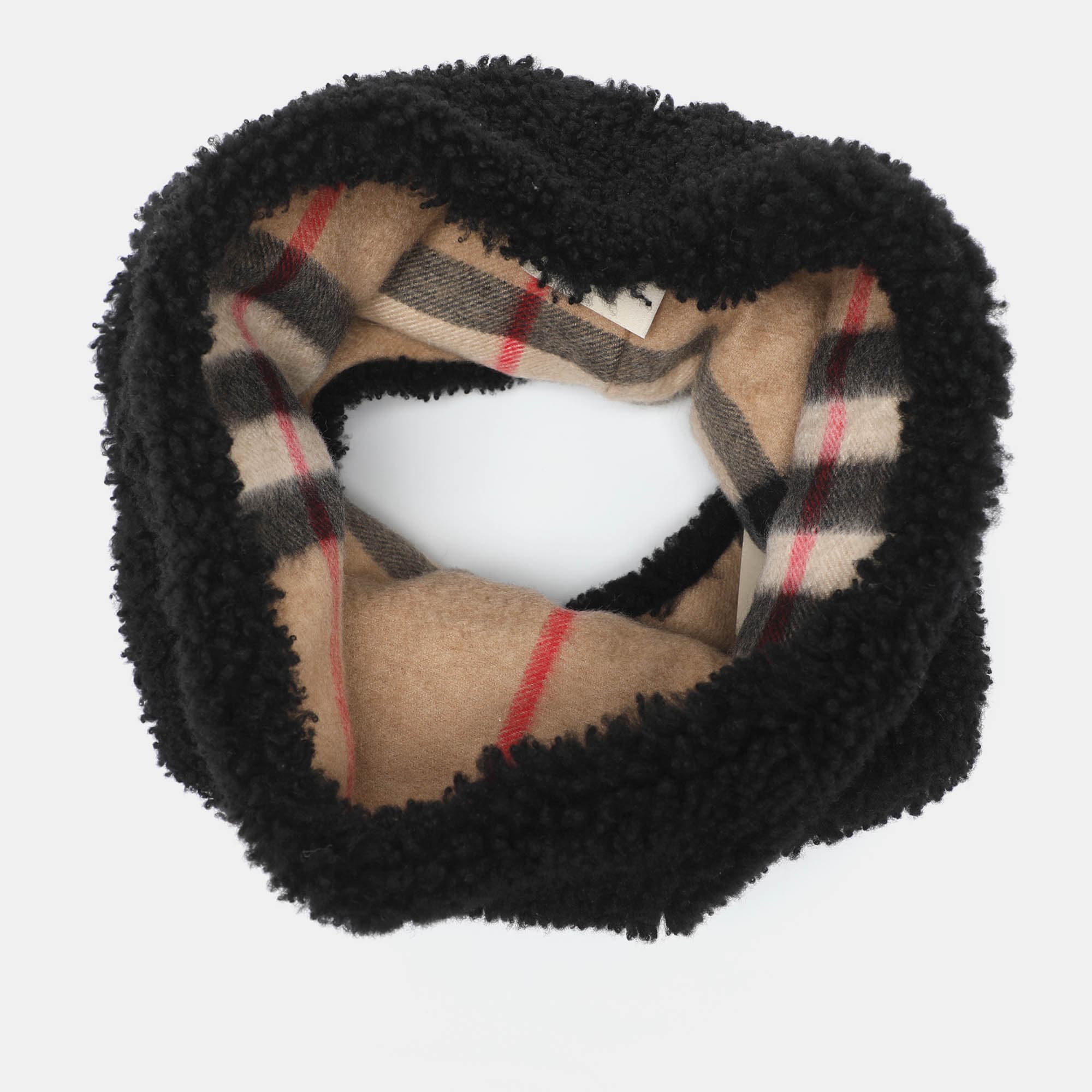Burberry Black Shearling Snood