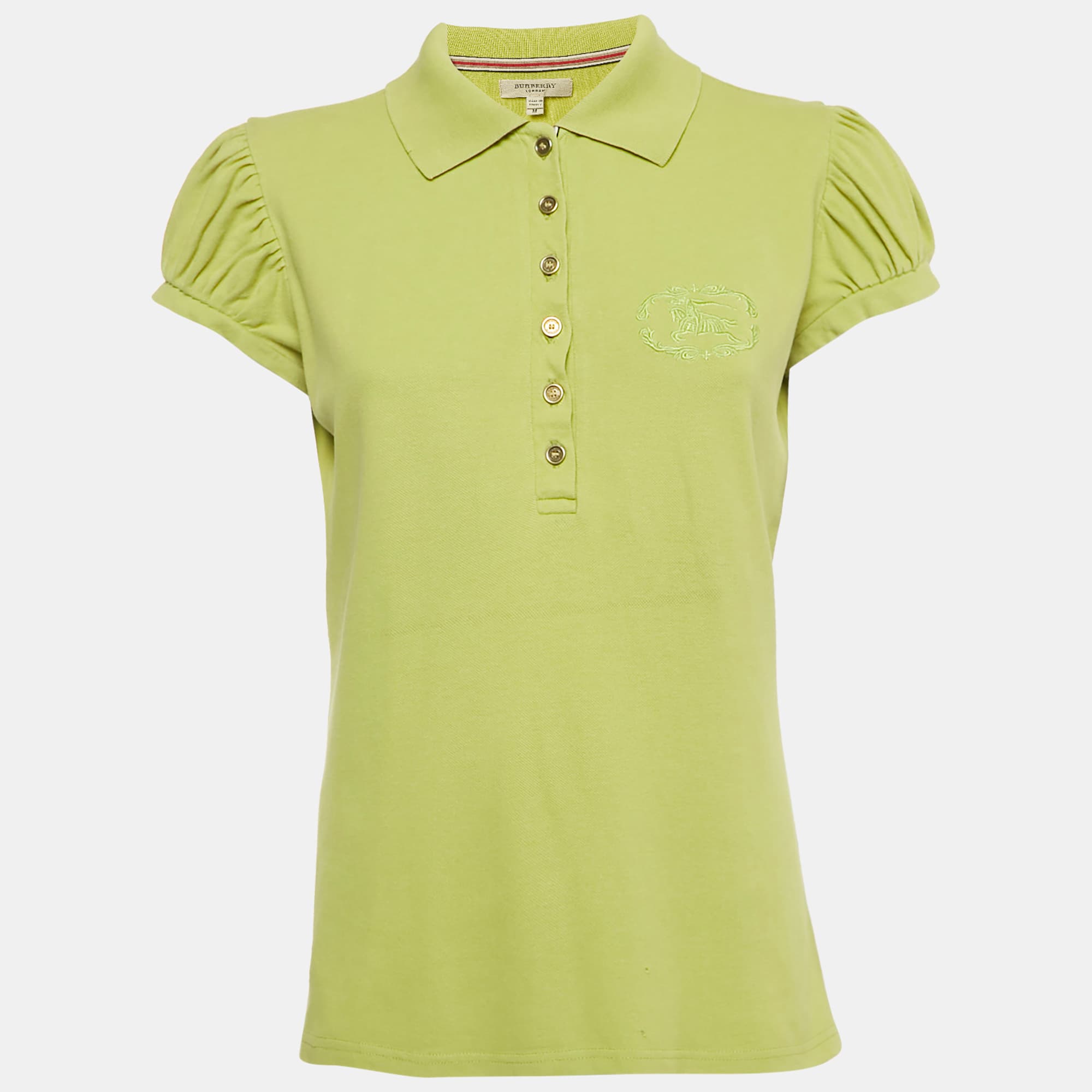 Burberry Green Pique Polo T-Shirt M
