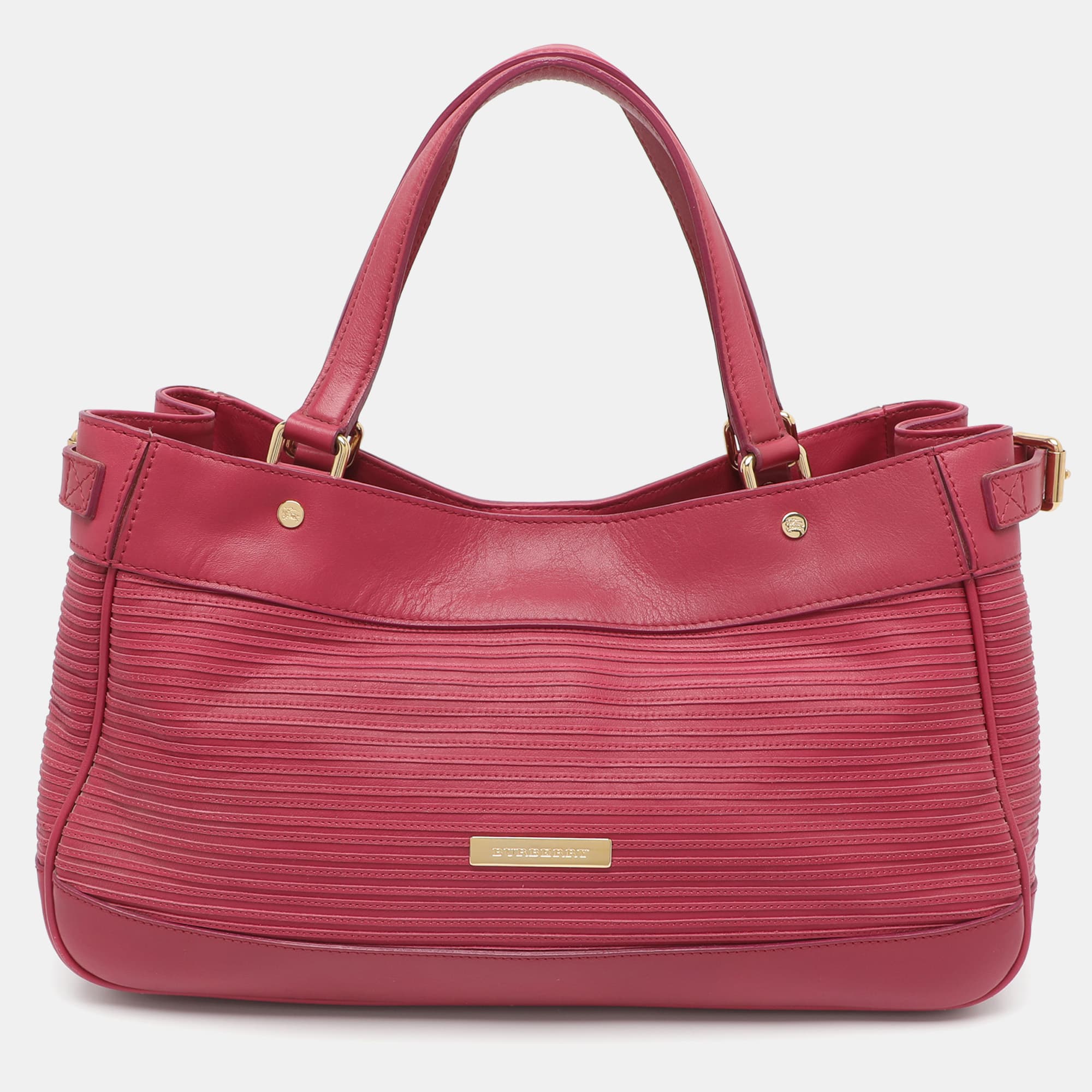 Burberry Ravensdon Pink Leather Tote