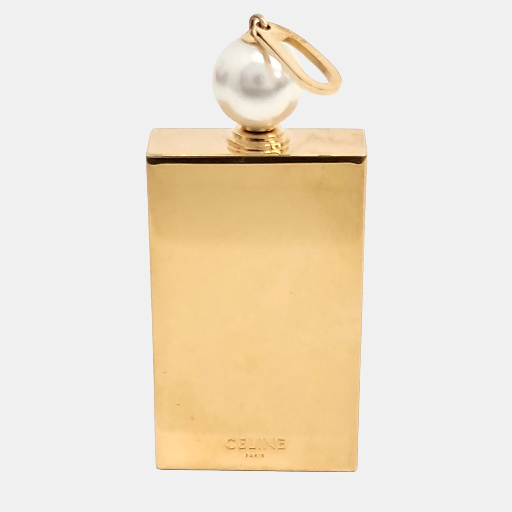Celine Gold Tone Perfume Pendant