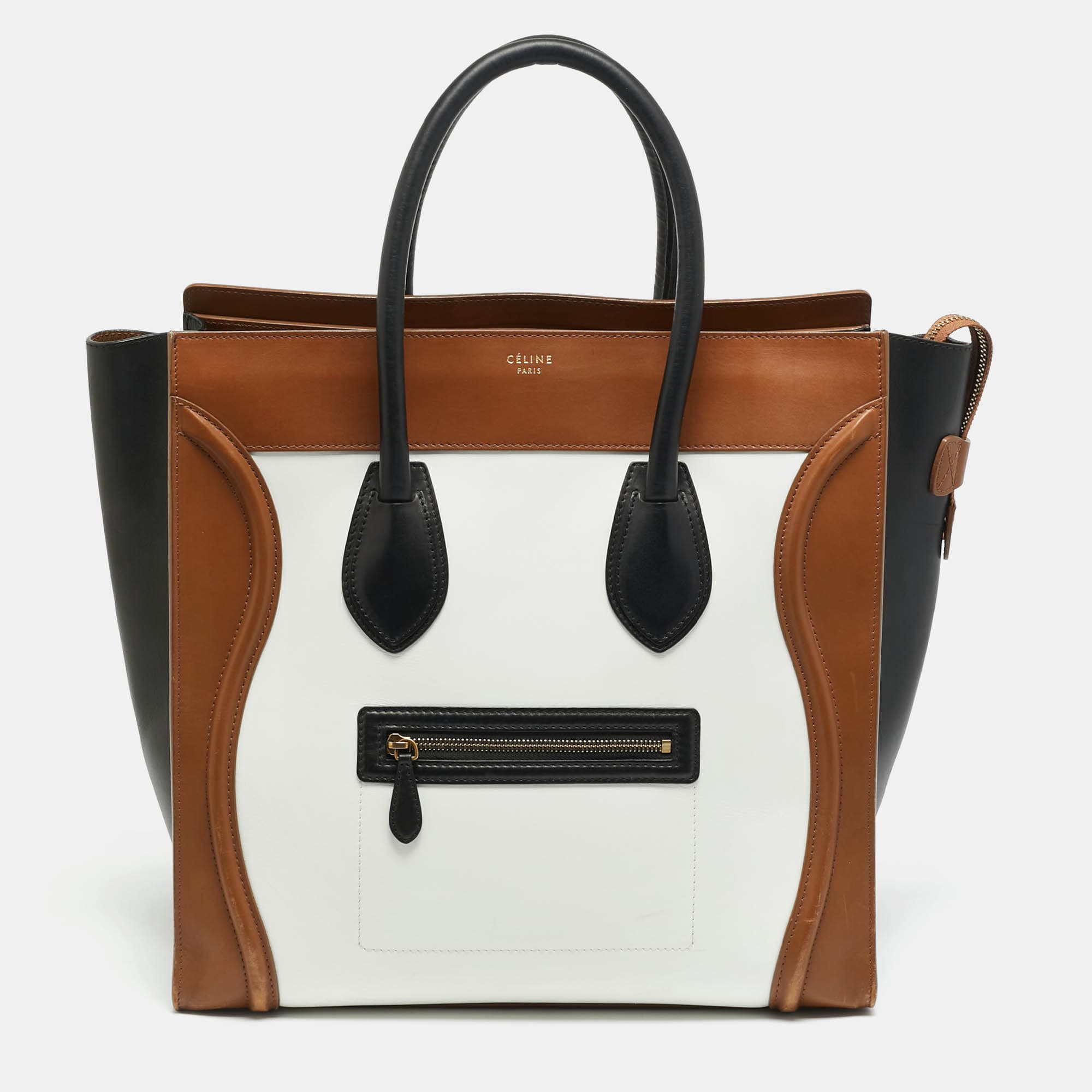 Celine Luggage Multicolor Leather Tote