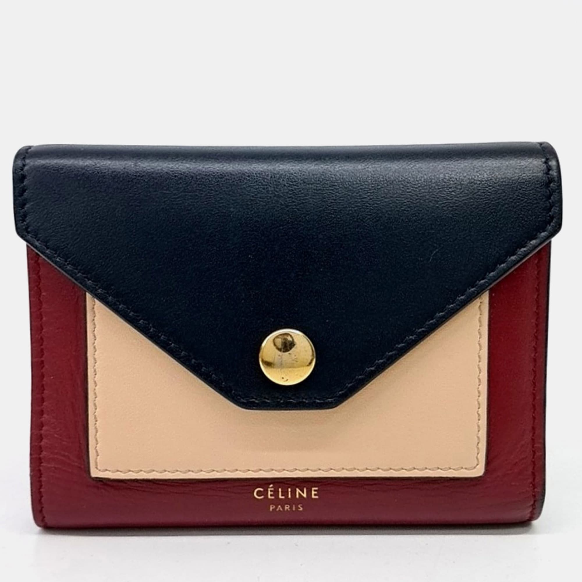 Celine Multicolor Leather Envelope Wallet
