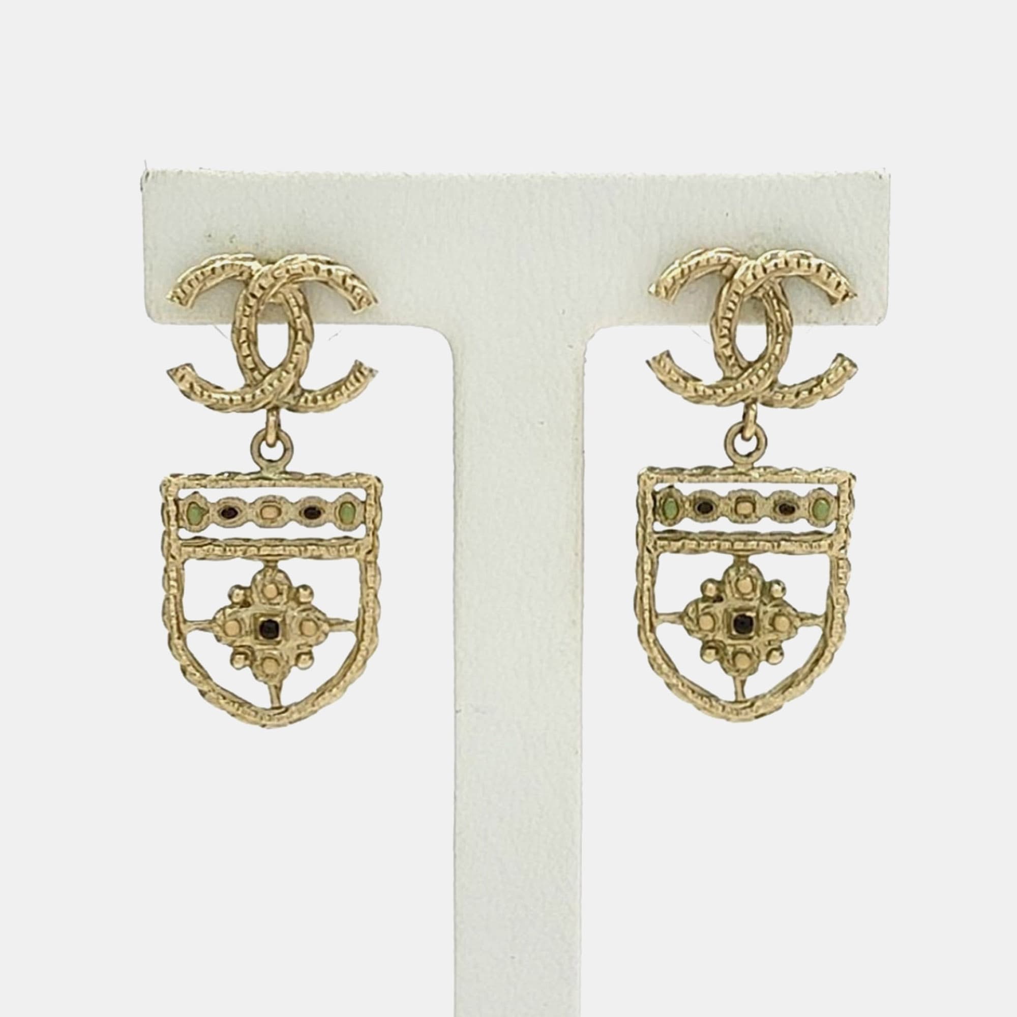 Chanel metal earrings