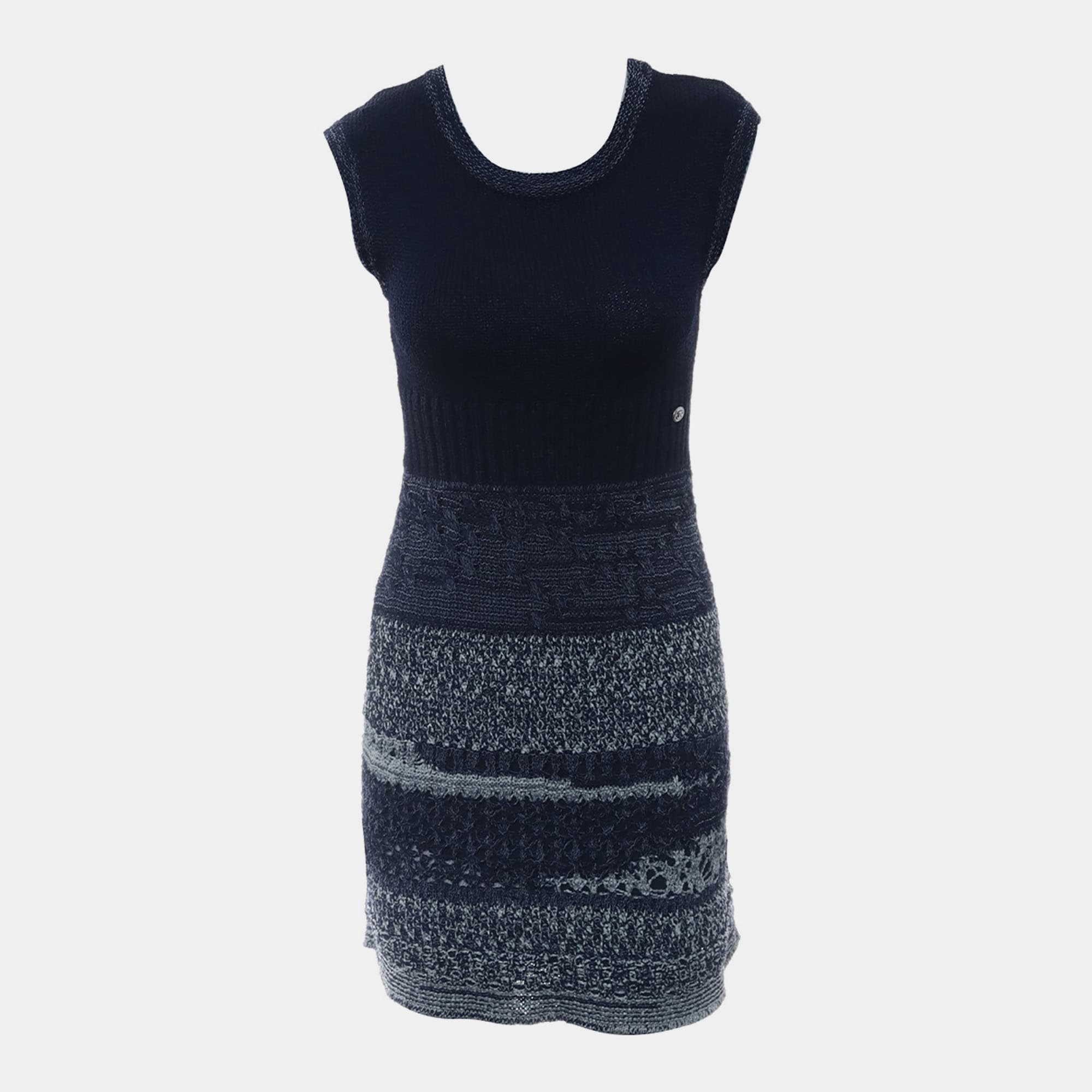 Chanel Knitted Sleeveless Dress FR 34