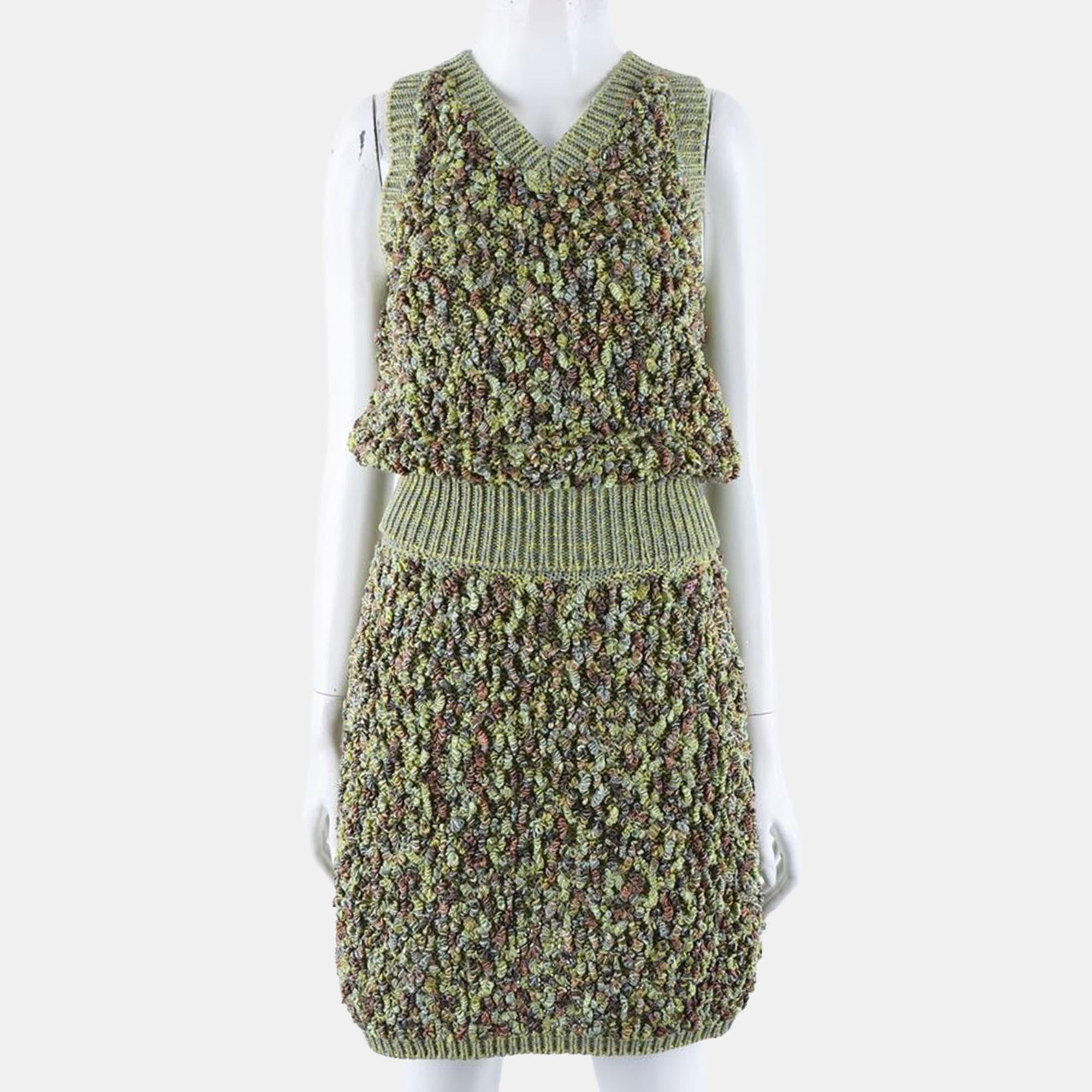 Chanel knit vest and skirt two-piece set IT 36