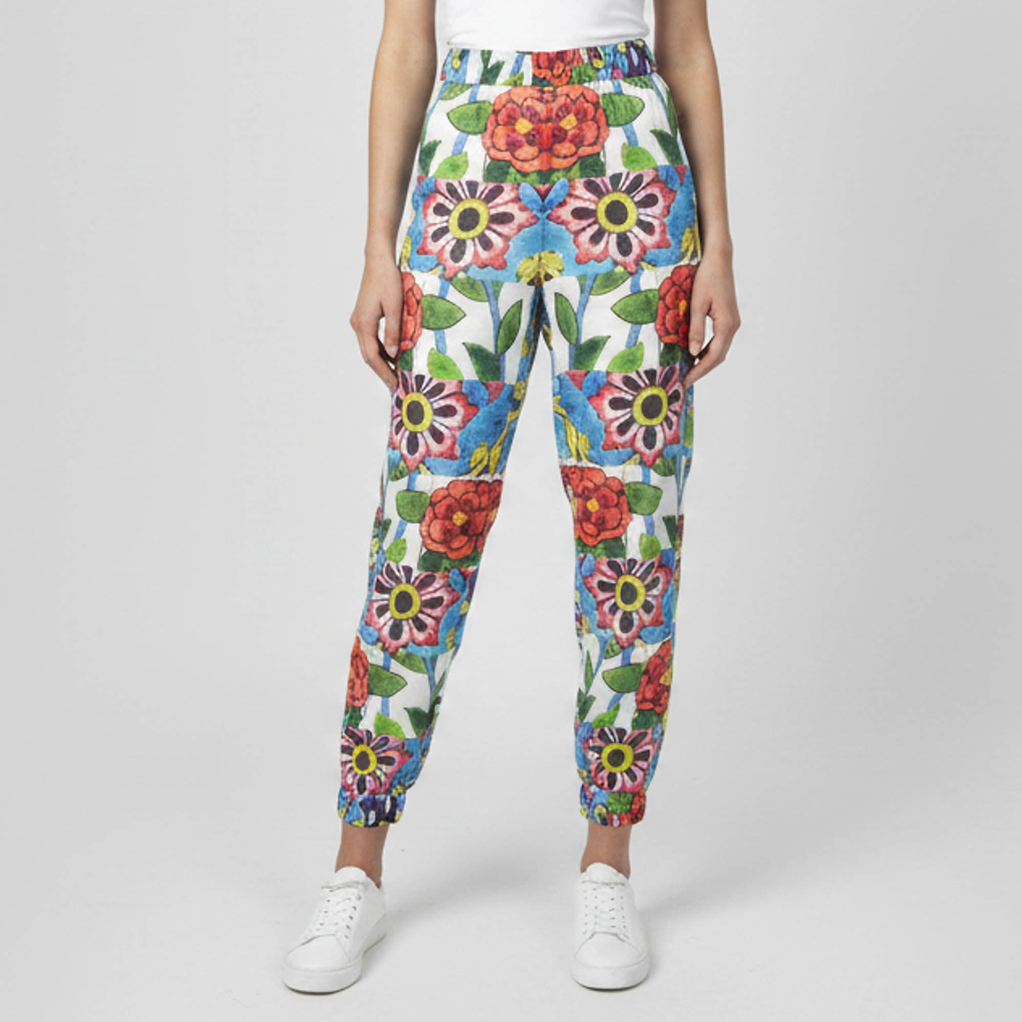 Chanel Multicolour Floral Print Cotton Harem Pants M
