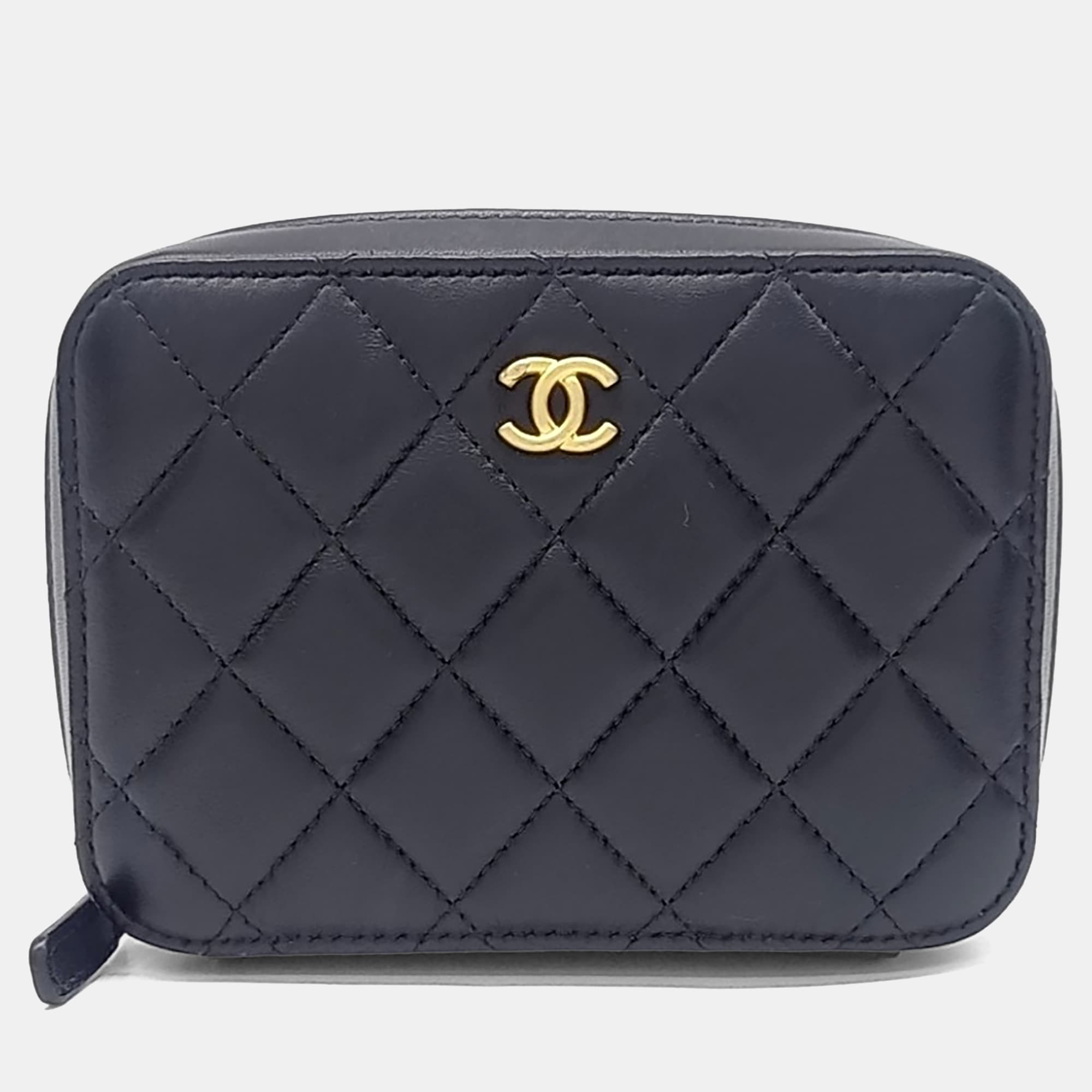 Chanel Golden Ball Mini Black Leather Camera Bag