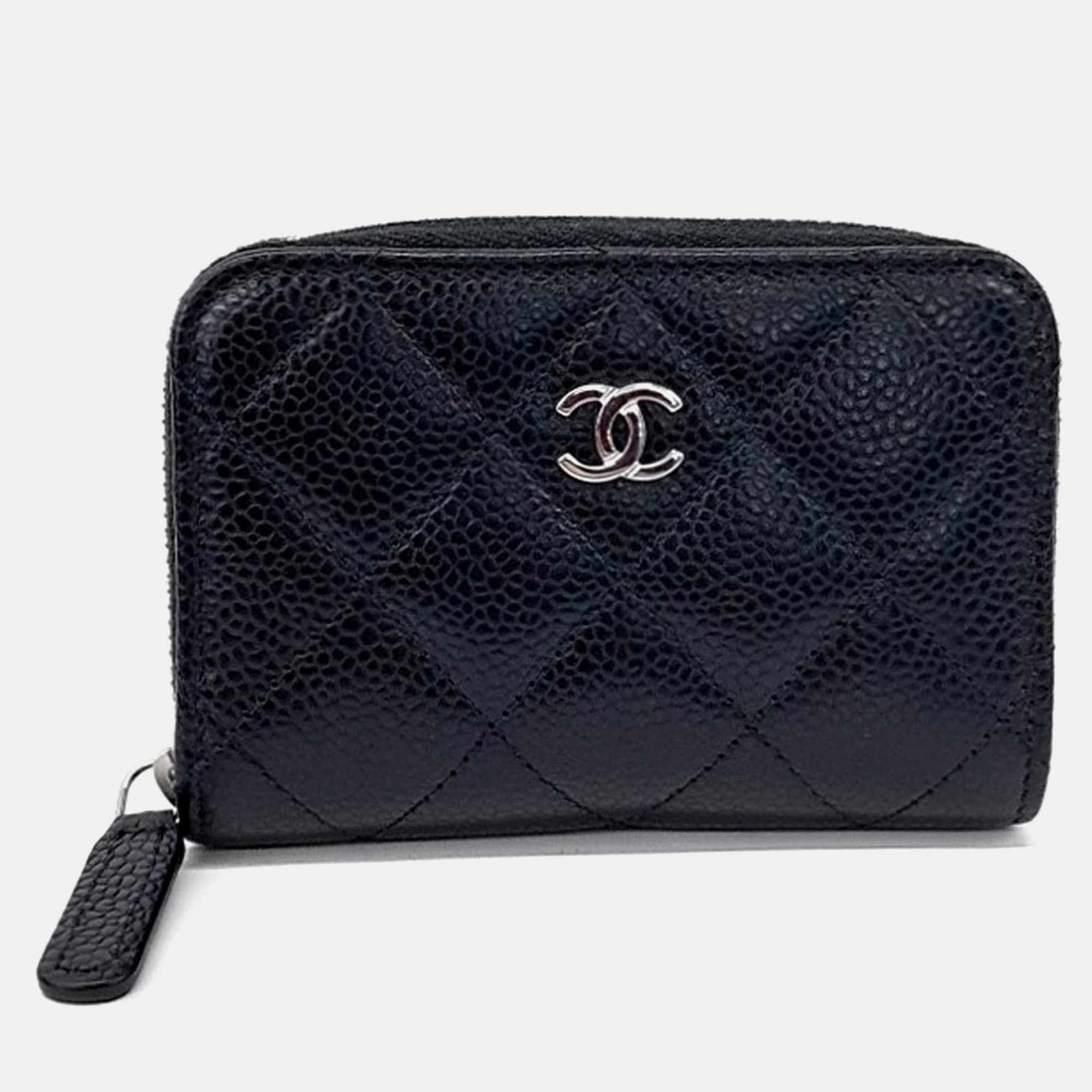 Chanel Black Caviar Card Wallet