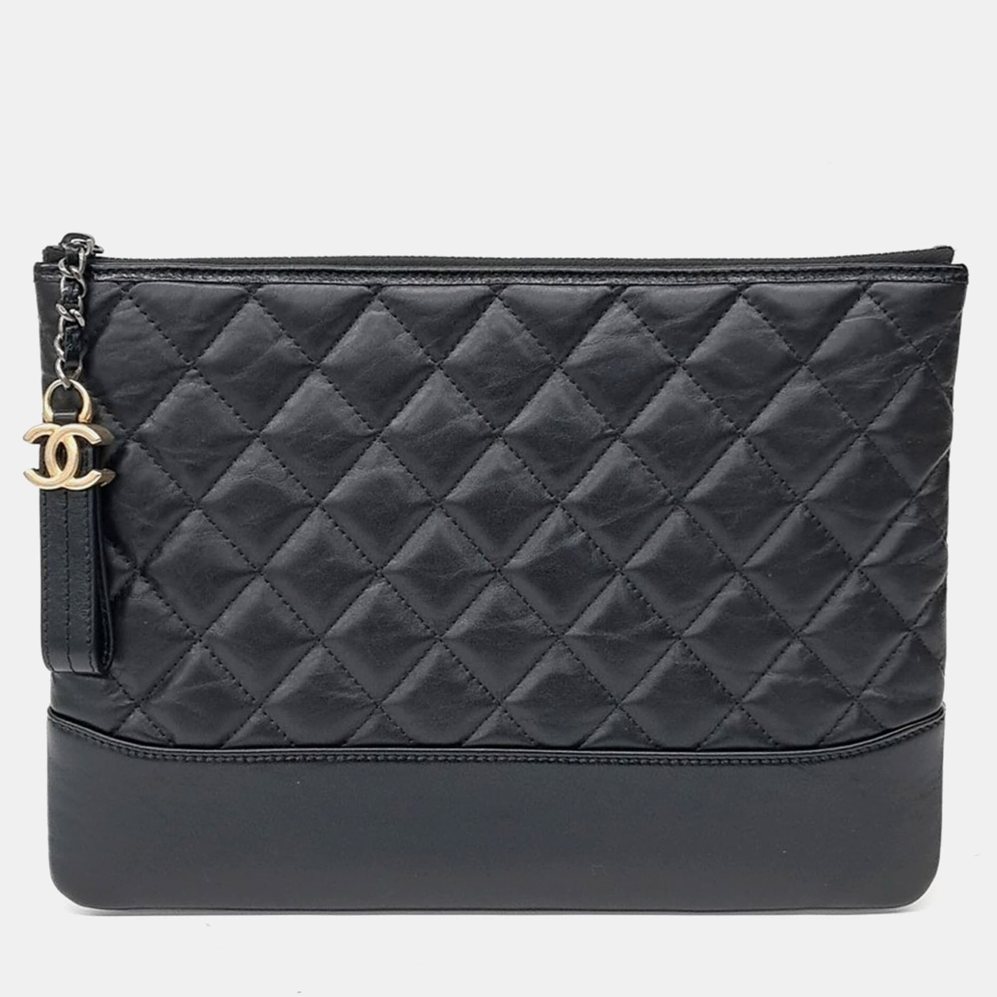 Chanel Black Leather clutch