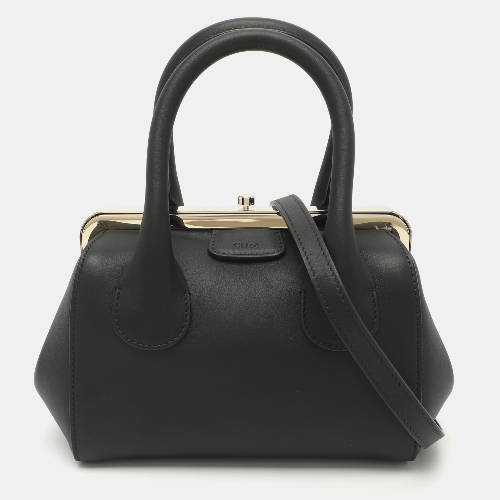 Chloe Joyce Black Leather Satchel