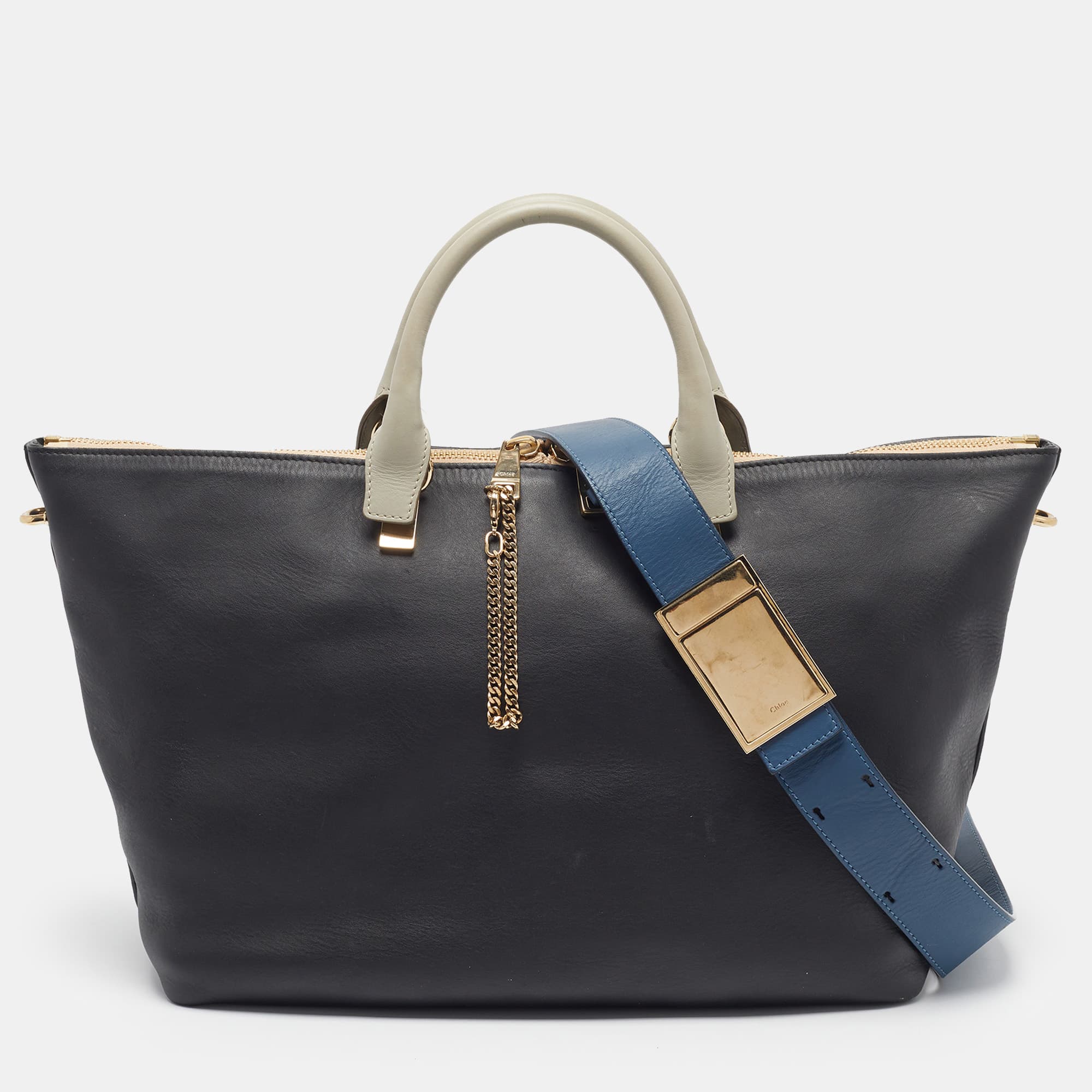 Chloe Baylee Large Tricolor Leather Tote
