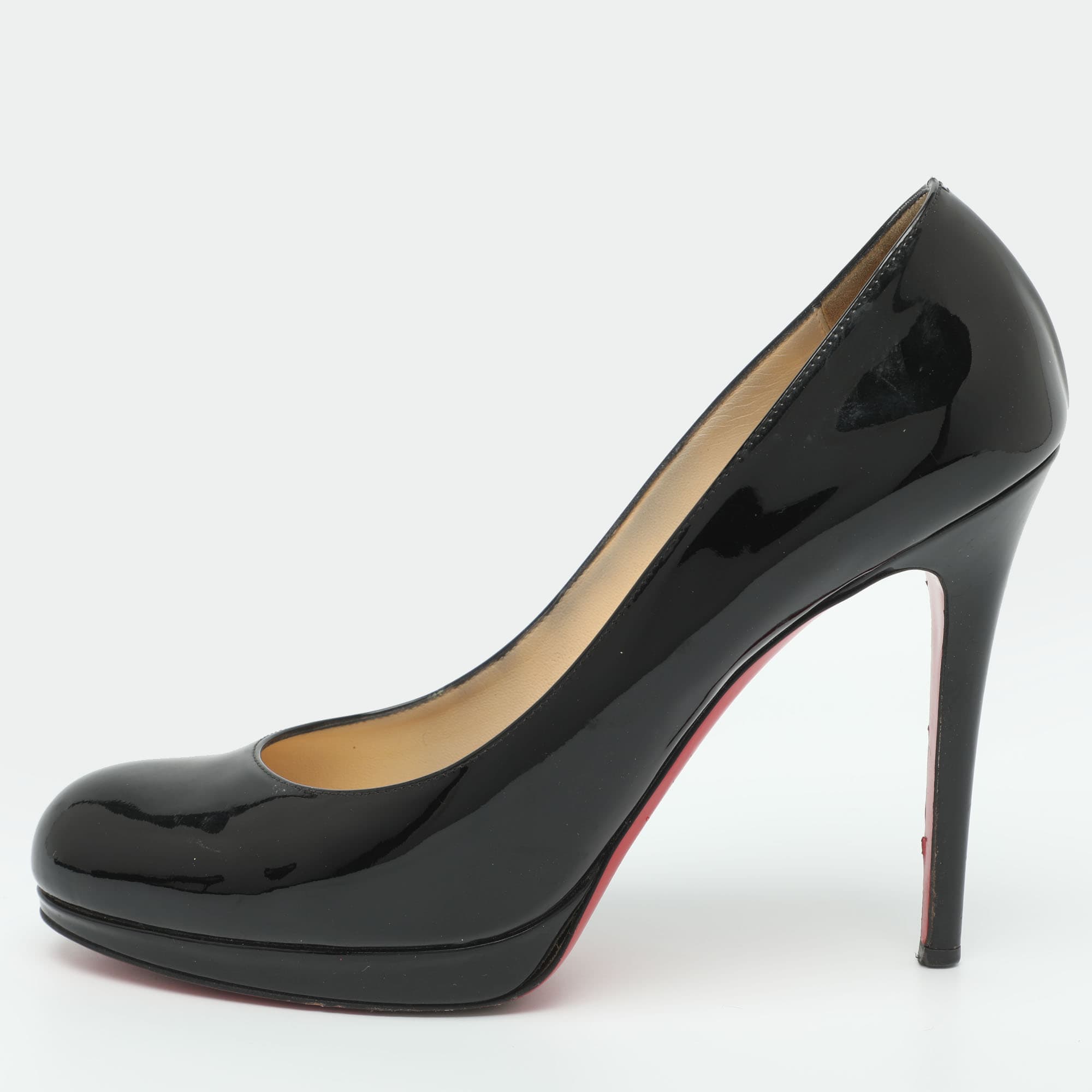 Christian Louboutin New Simple Size 39.5 Black Patent Leather Pumps