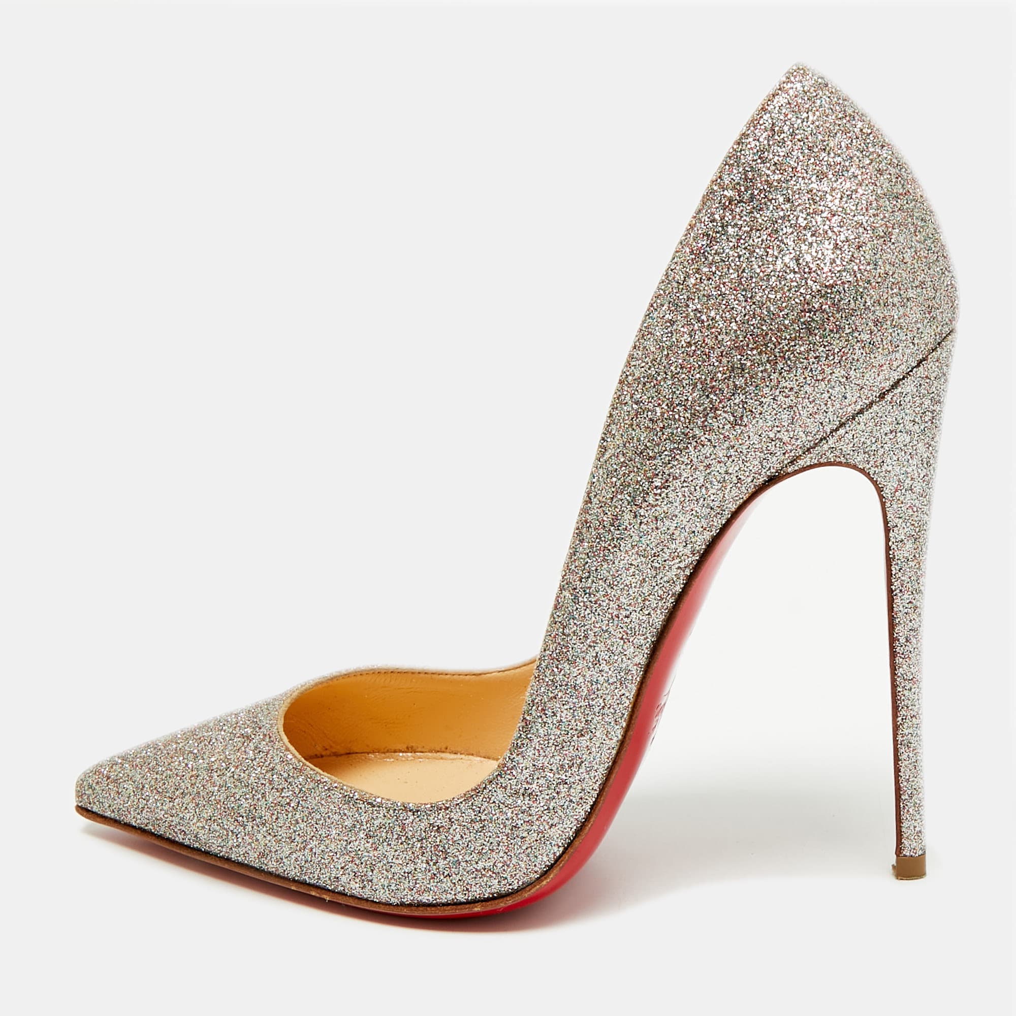 Christian Louboutin Ballalla Size 36 Multicolor Glitter Pumps