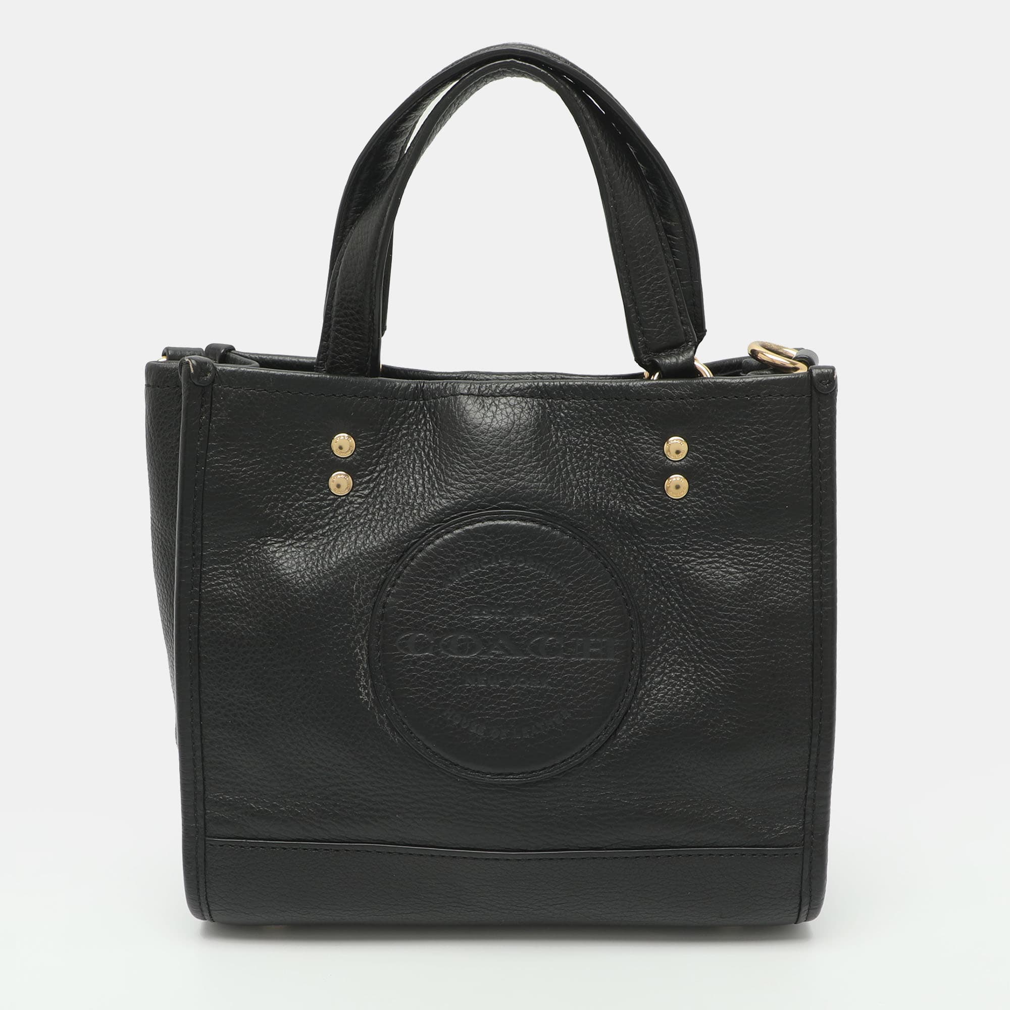 Coach Dempsey Black Leather Tote