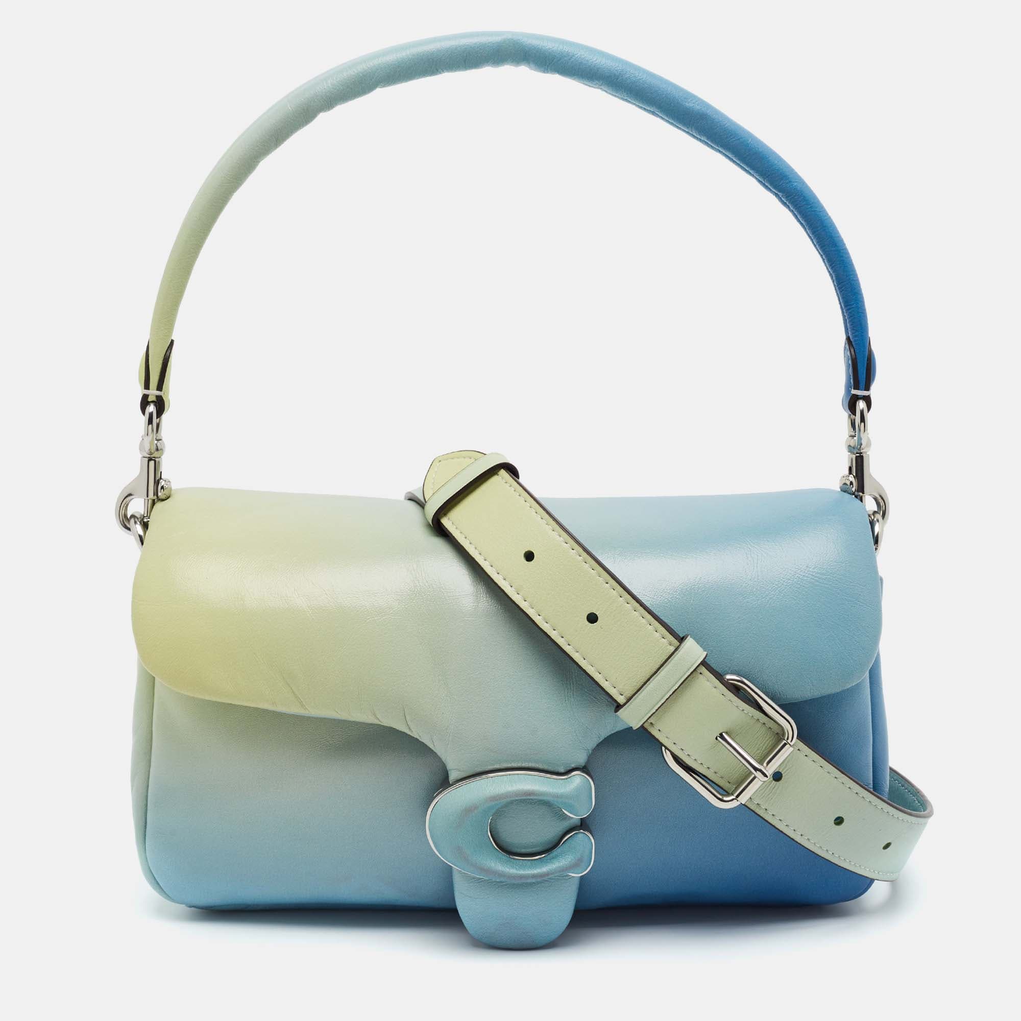 Coach Tabby Pillow 26 Ombre Blue Leather Shoulder Bag