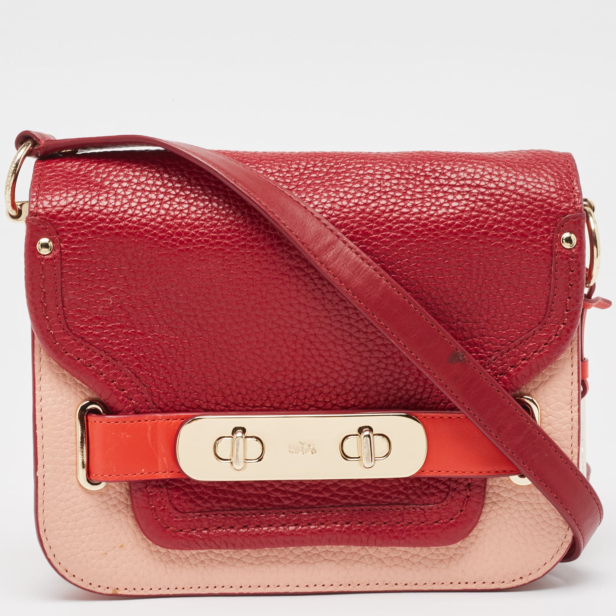 Coach Swagger Small Multicolor Leather Shoulder Bags
