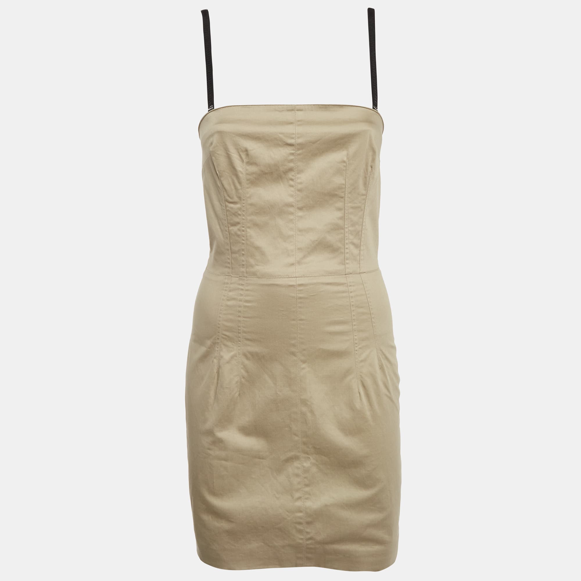 D&G Khaki Green Cotton Mini Dress S