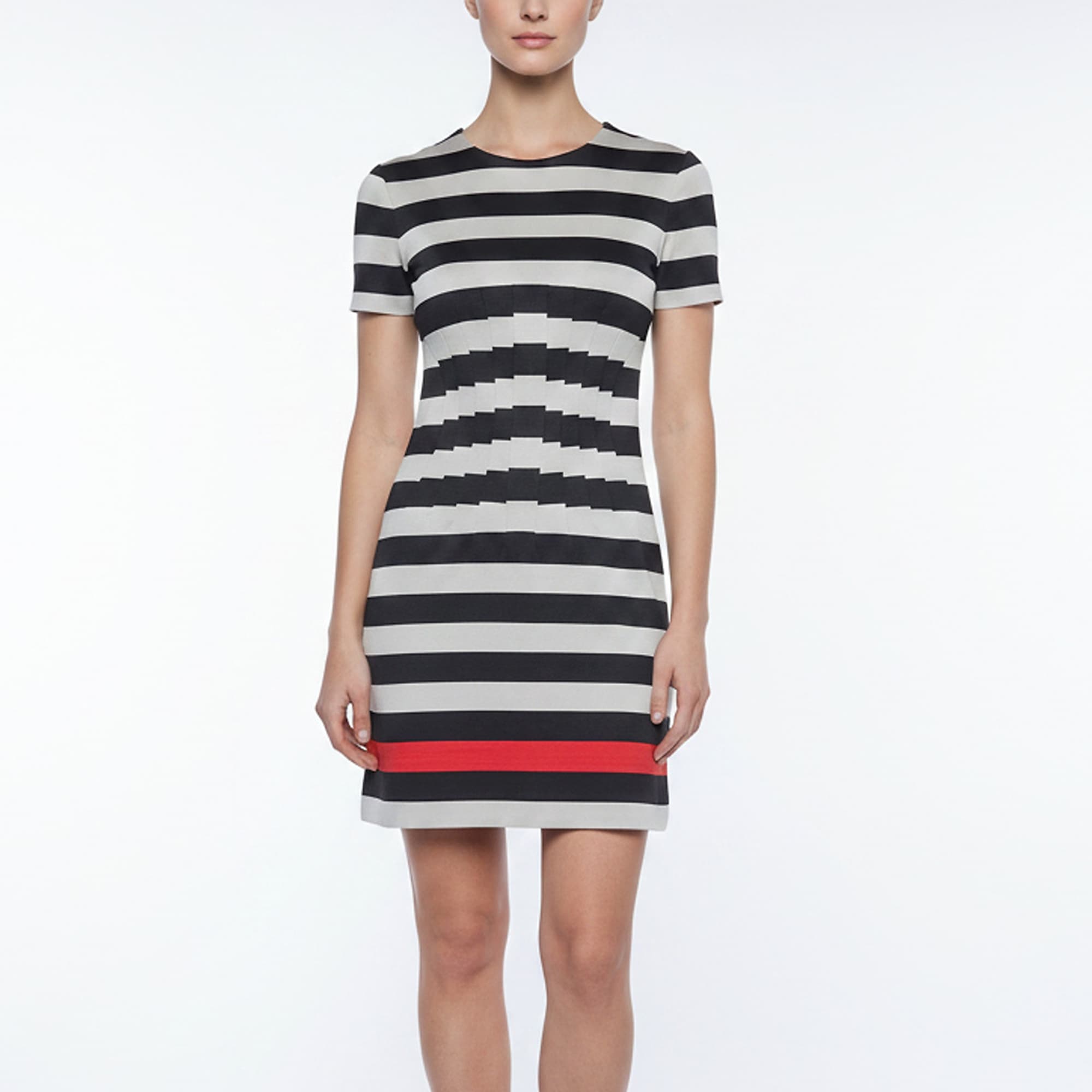 Diane Von Furstenberg Multicolour Stripe Jersey Short Sleeve Yazmine Dress S