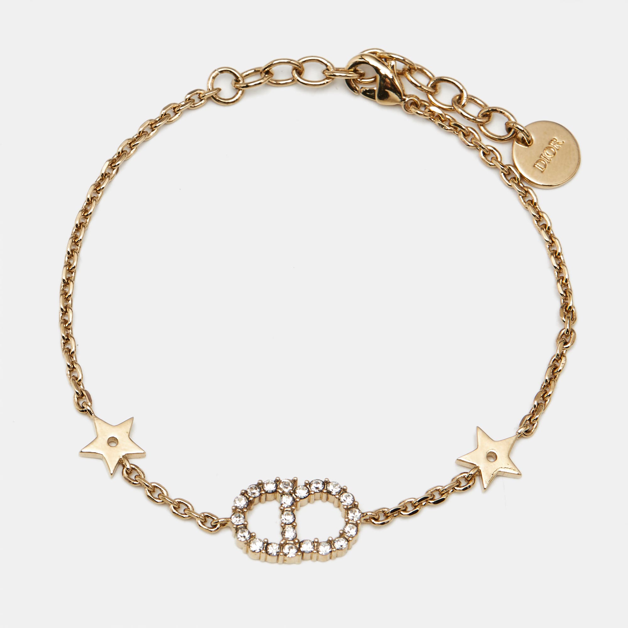 Dior CD Crystals Gold Tone Bracelet