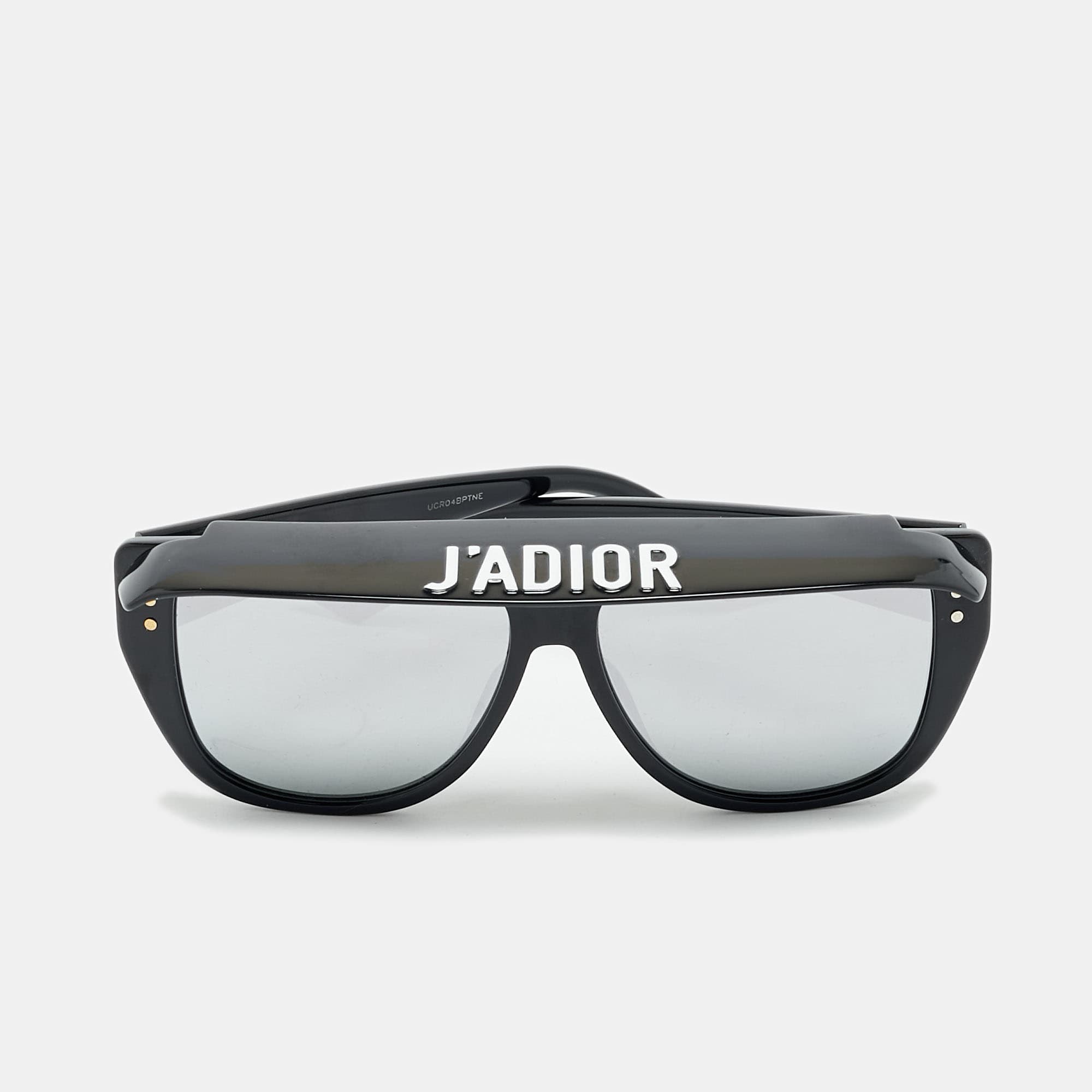 Dior Black Mirrored 807DC Club2 Detachable Visor Sunglasses