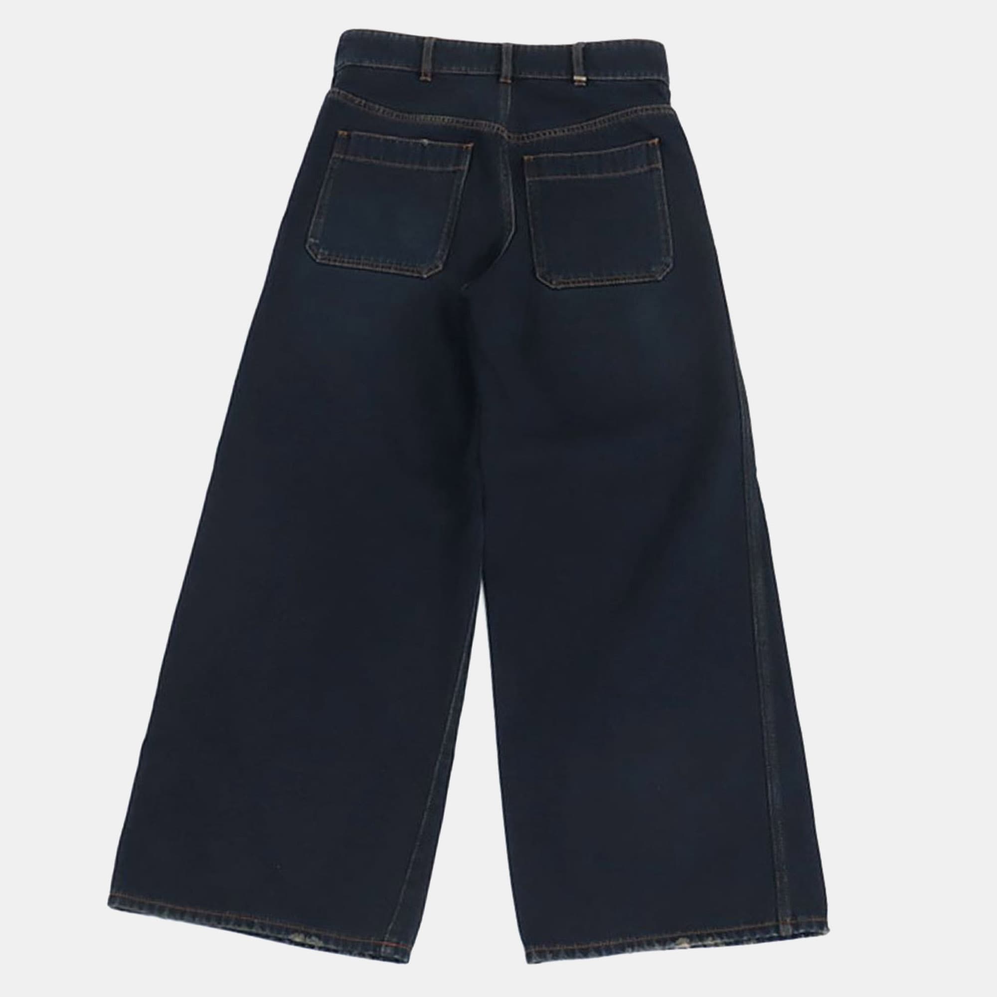 Christian Dior Navy Blue Denim Pants Size S