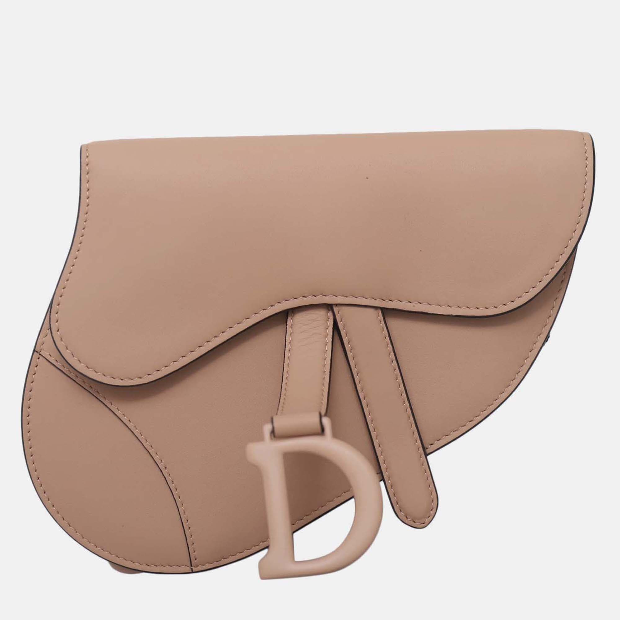 Christian Dior Saddle Belt Bag Pink Matte Calfskin Leather Belt Bag