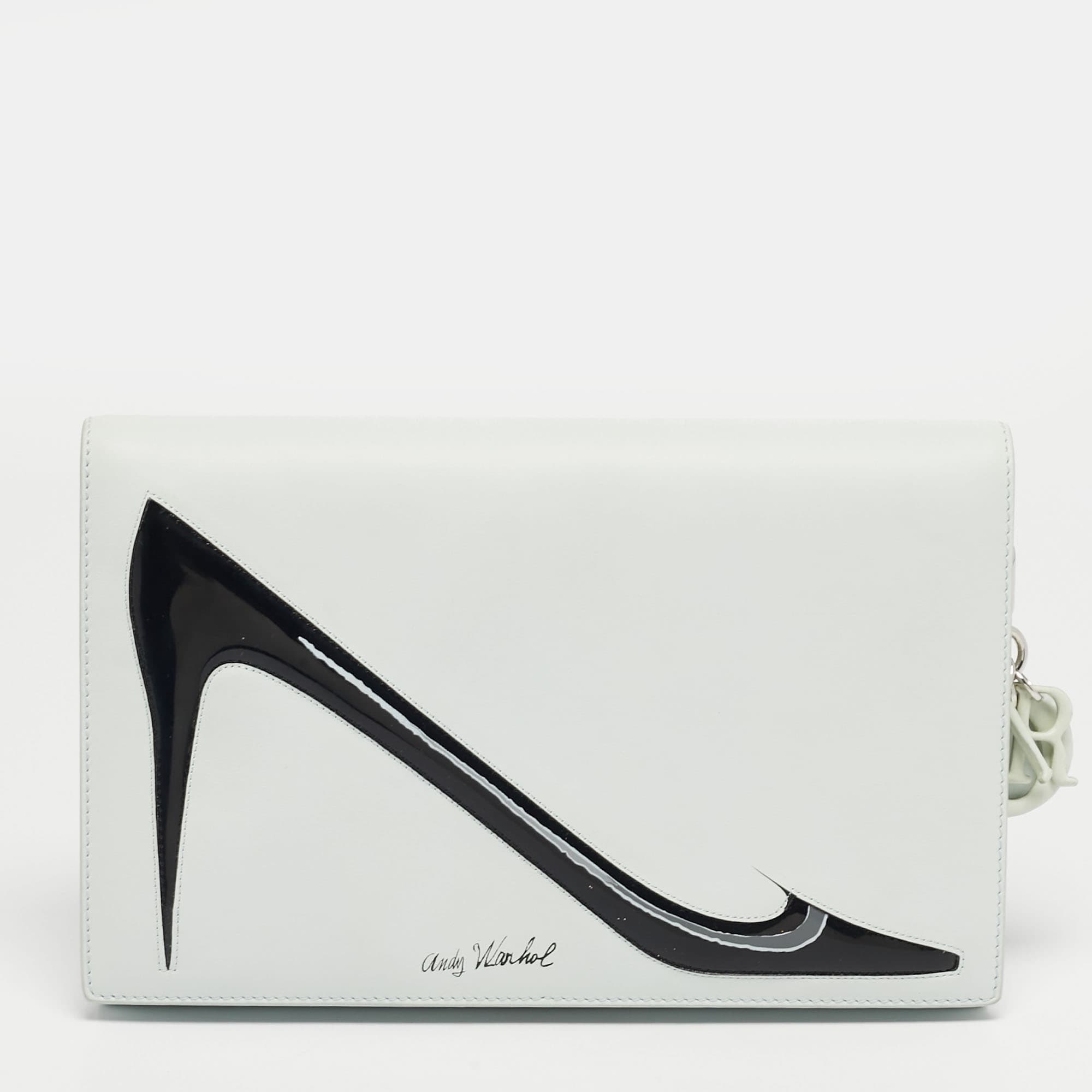 Dior Light Blue Leather Andy Warhol Clutch