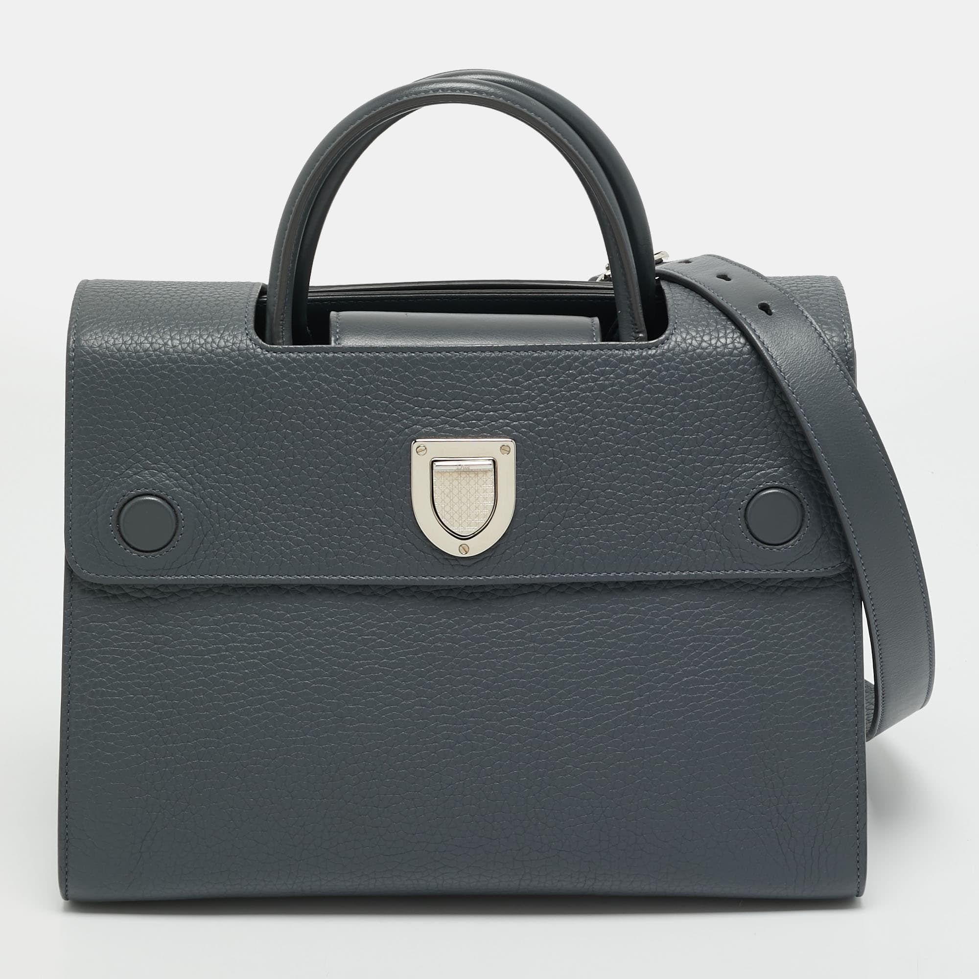 Dior Diorever Medium Grey Leather Tote