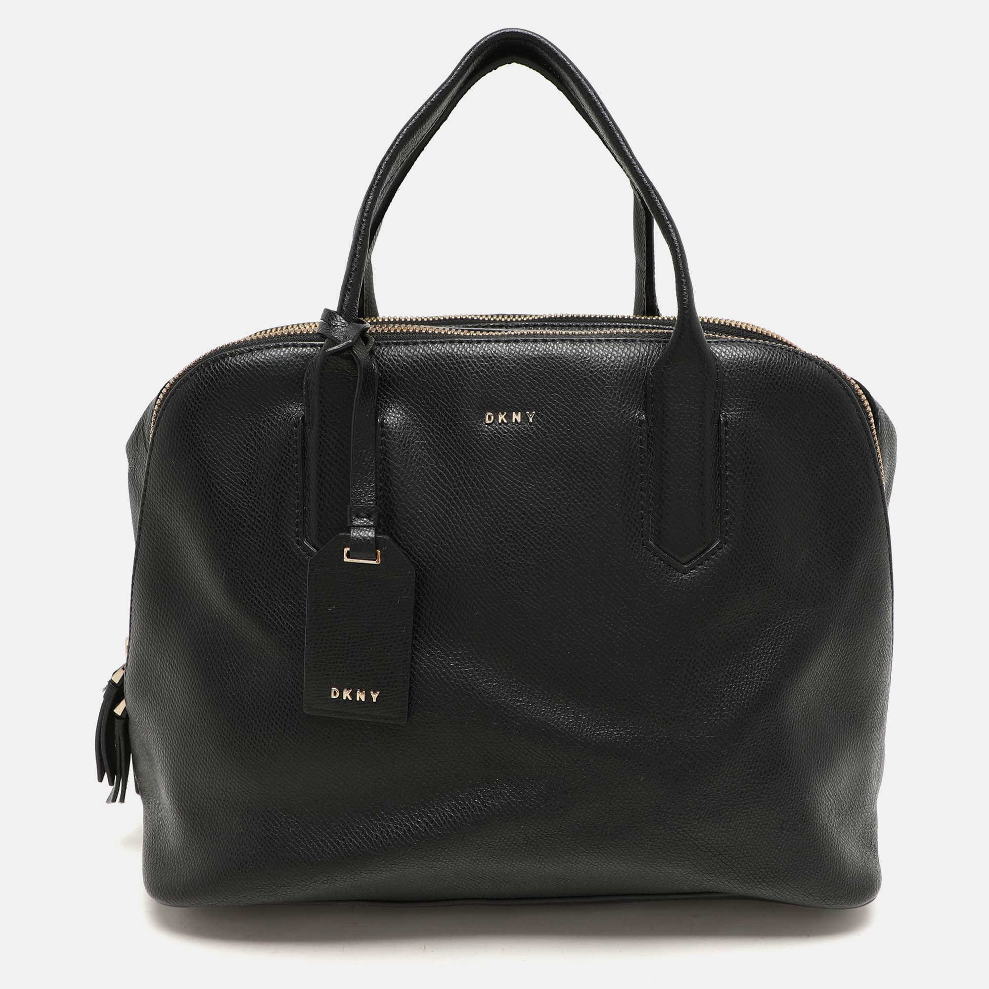 Dkny Chelsea Black Leather Satchel