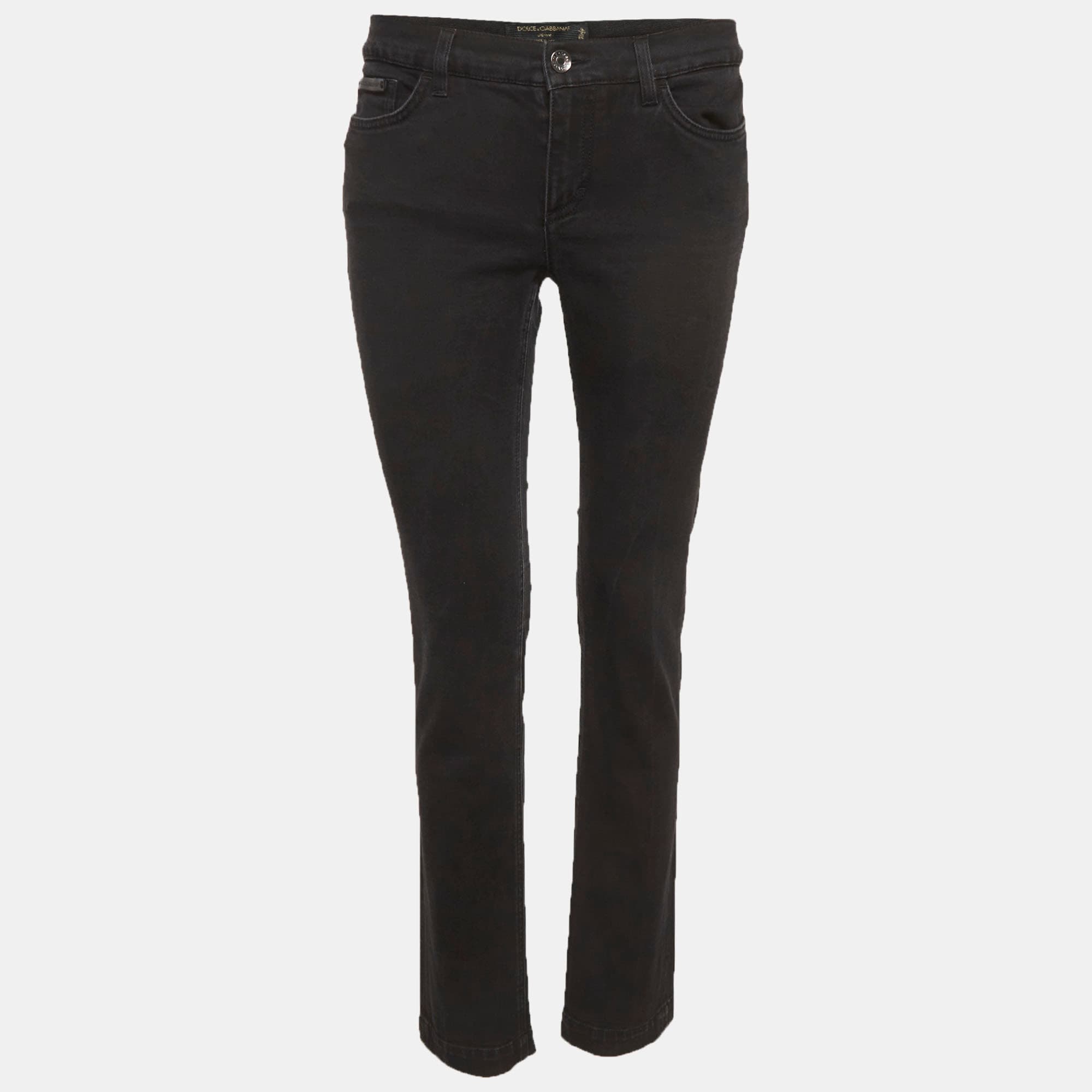 Dolce & Gabbana Black Denim Straight Fit Jeans M/Waist 31"