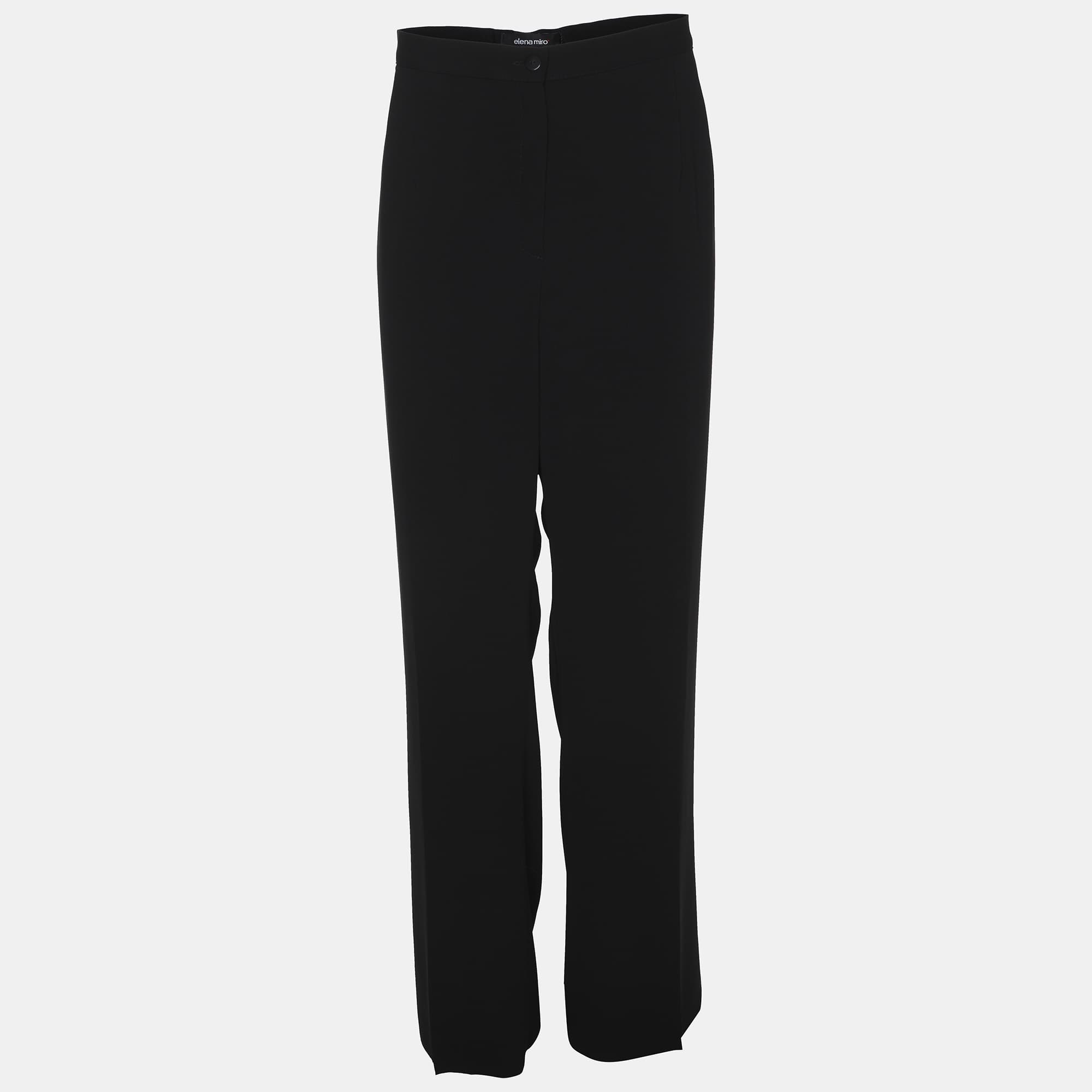 Elena Miro Black Crepe Trousers XXL