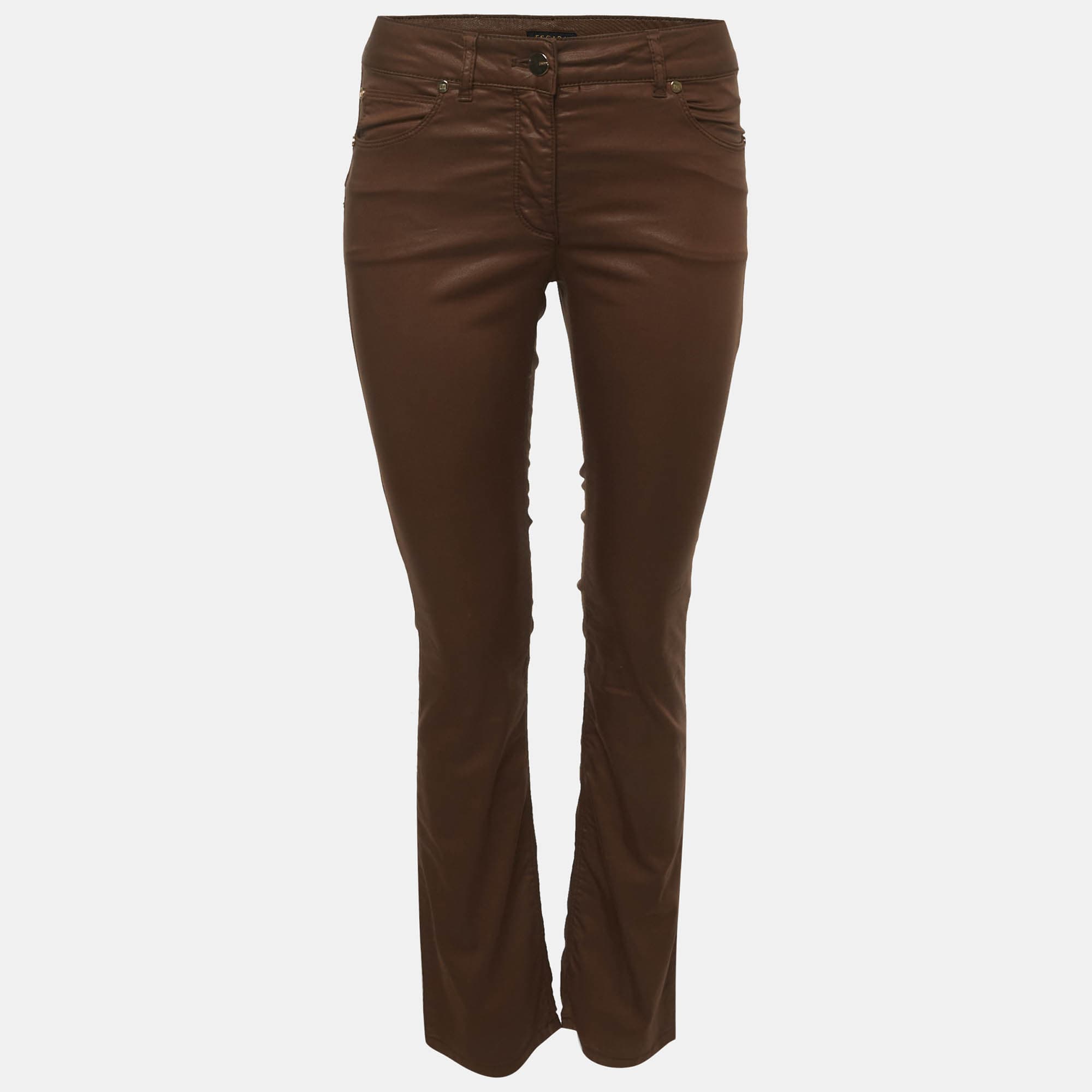 Escada Brown Stretch Denim Slim Fit Jeans S/Waist 28"