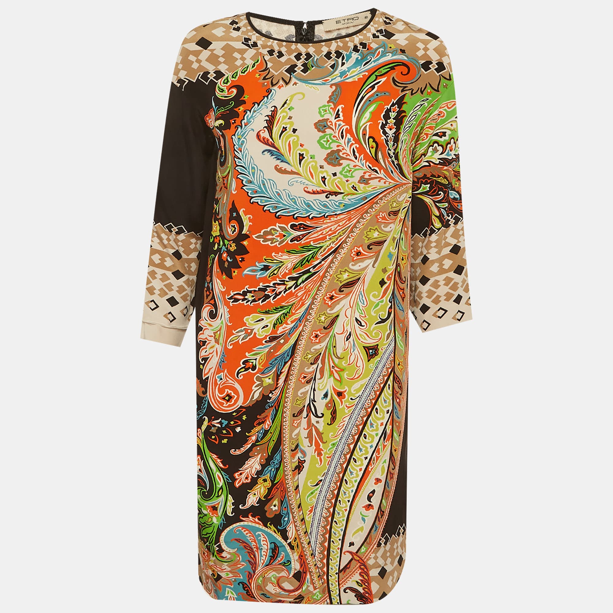 Etro Multicolour Printed Silk Mini Dress S