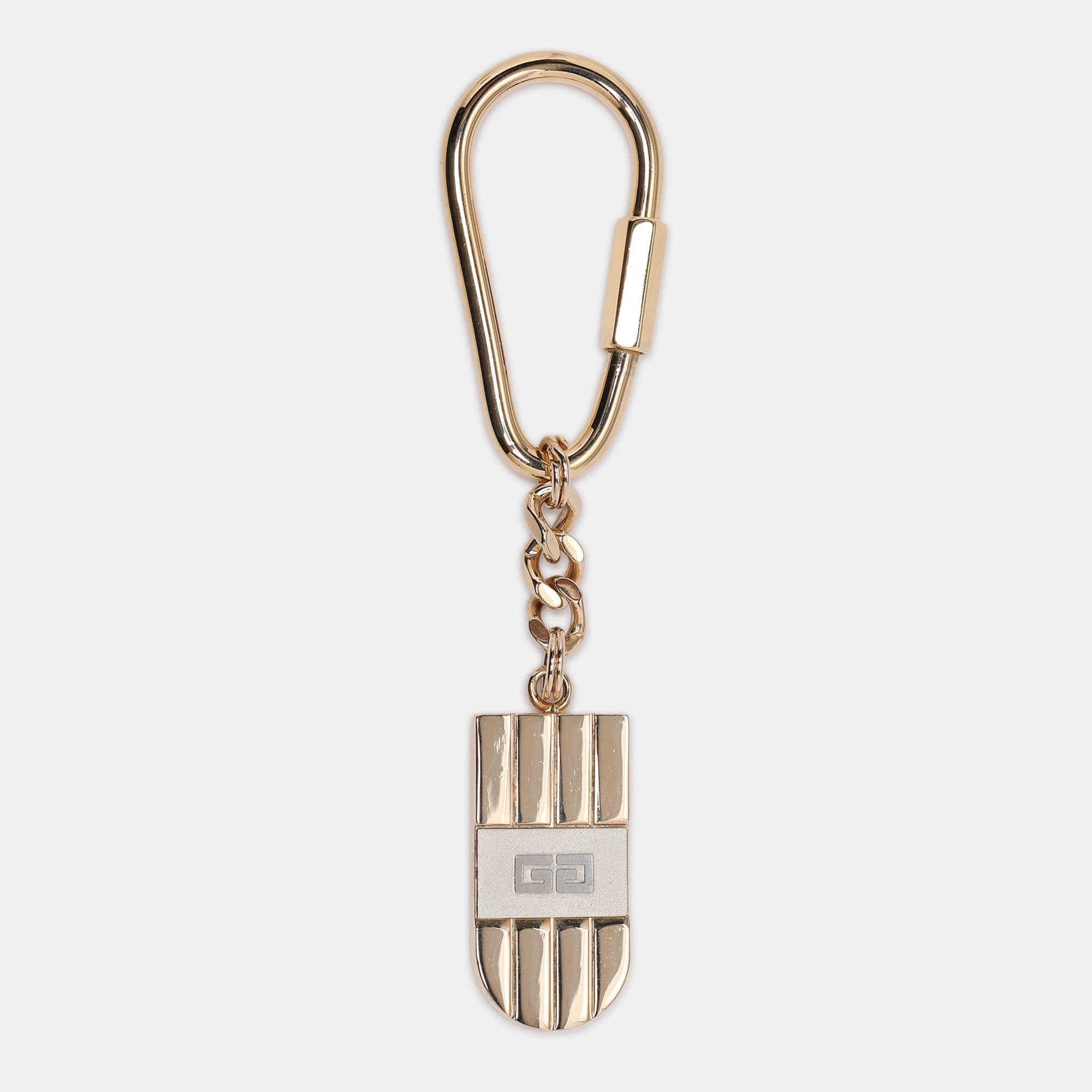 Givenchy Gold Tone Metal Charm Key Holder