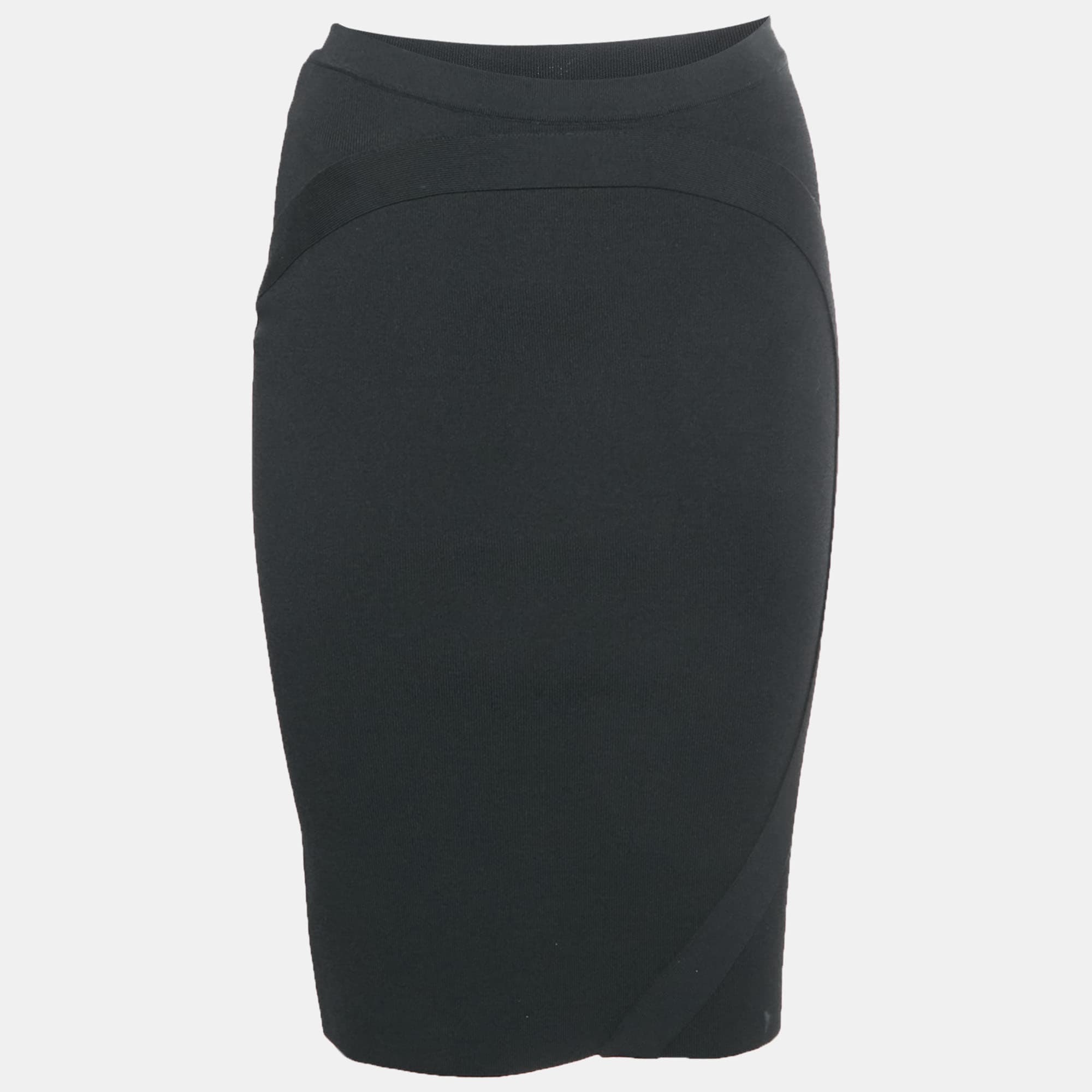 Givenchy Black Stretch Knit Pencil Skirt M