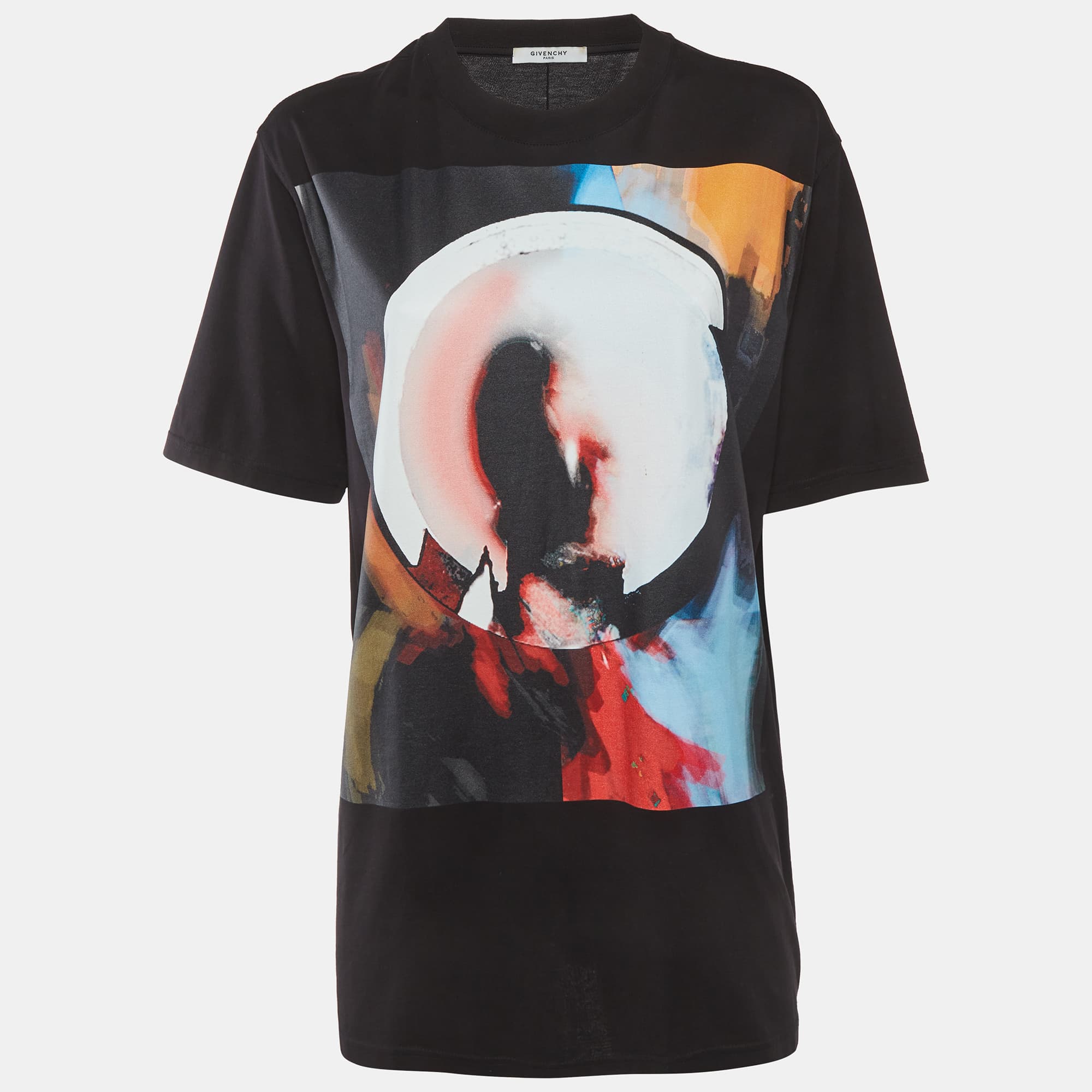 Givenchy Black Graphic Print Jersey Crewneck T-Shirt S