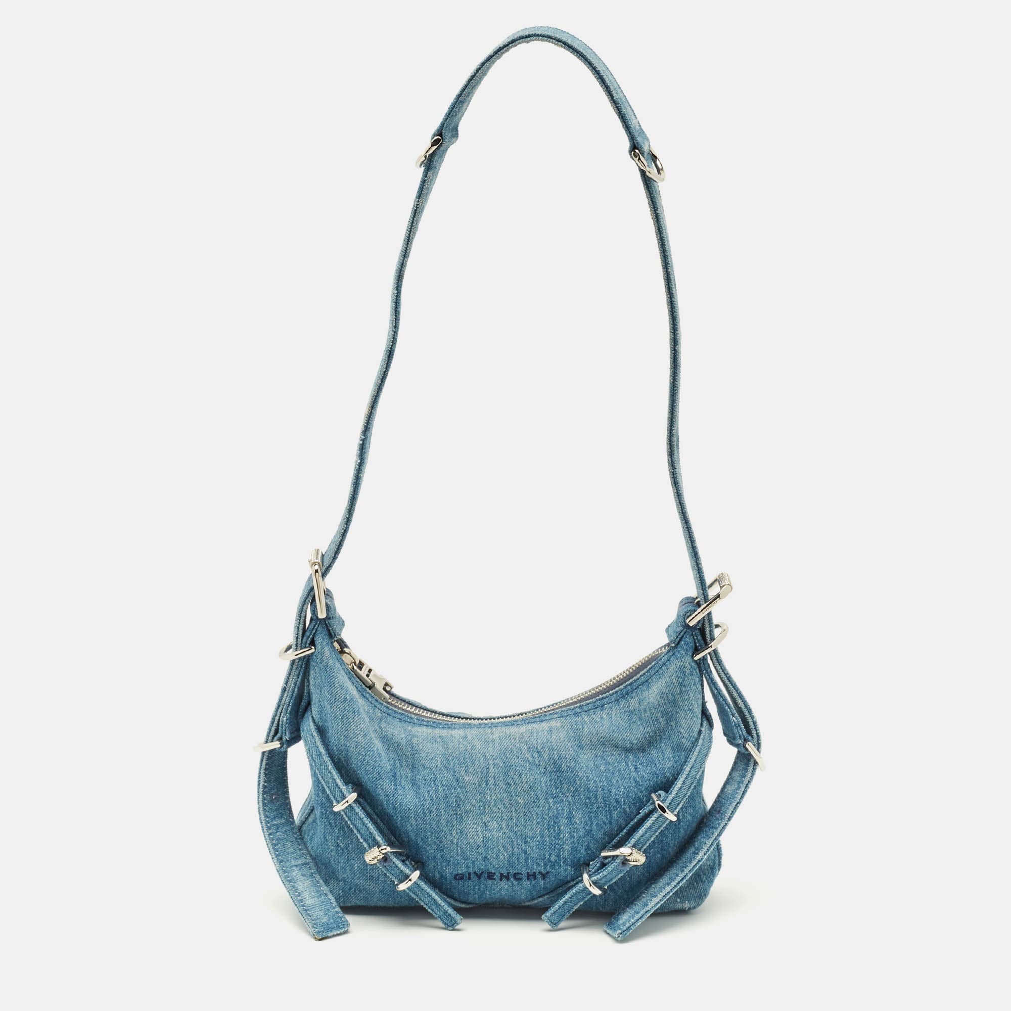Givenchy Moyou Mini Light Blue Denim Hobo