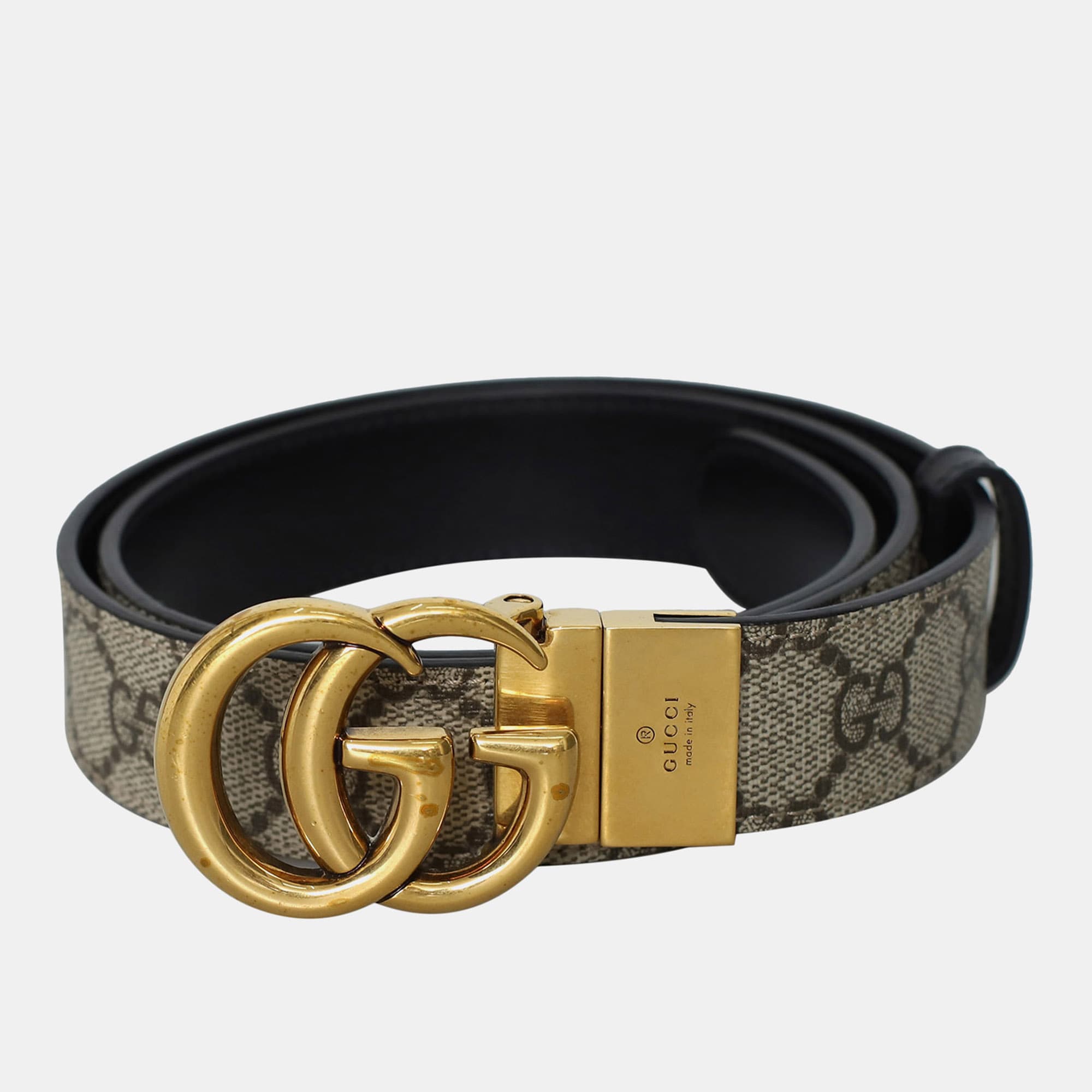 Gucci Canvas/Leather Reversible Belt