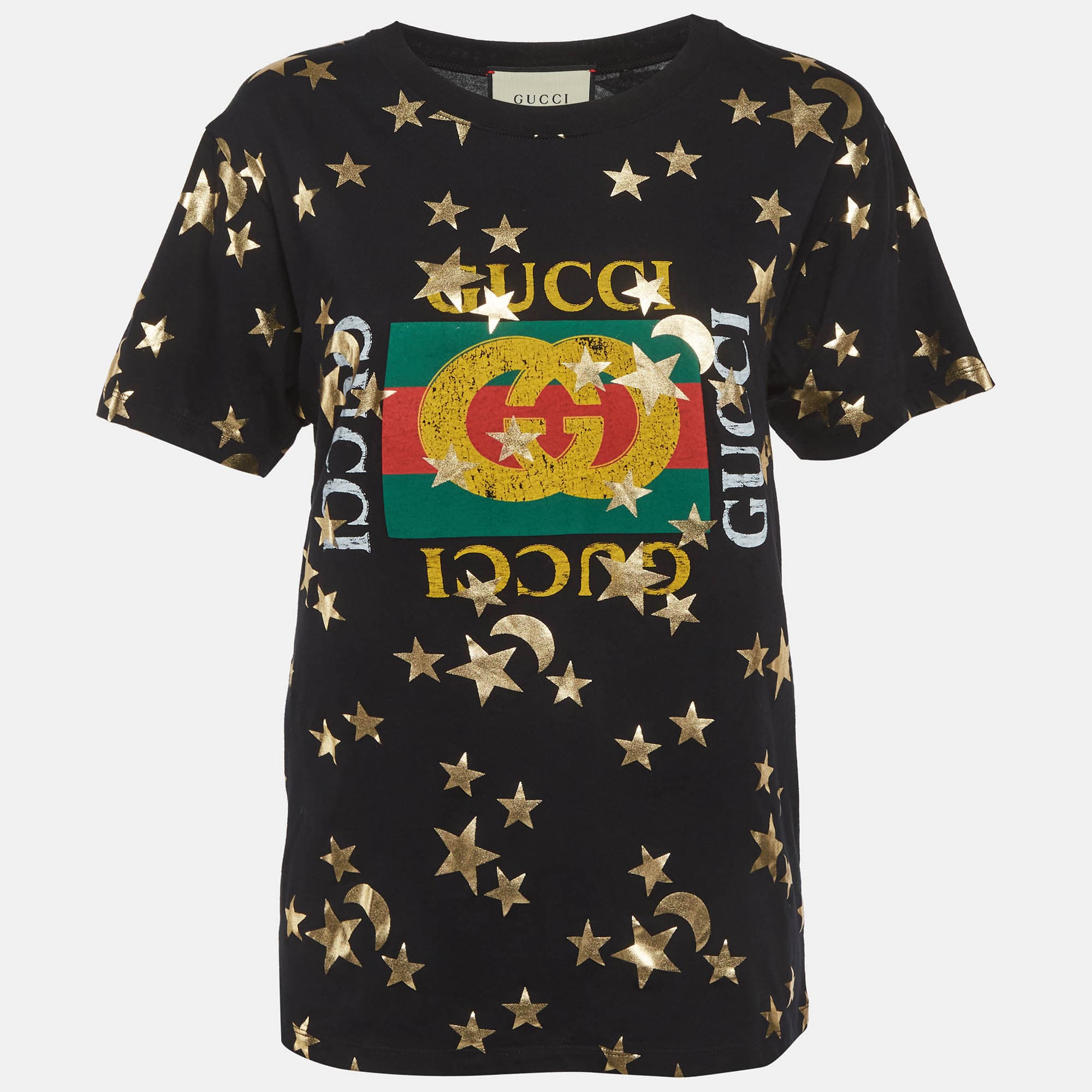Gucci Black Moon and Stars Print Jersey T-Shirt XS
