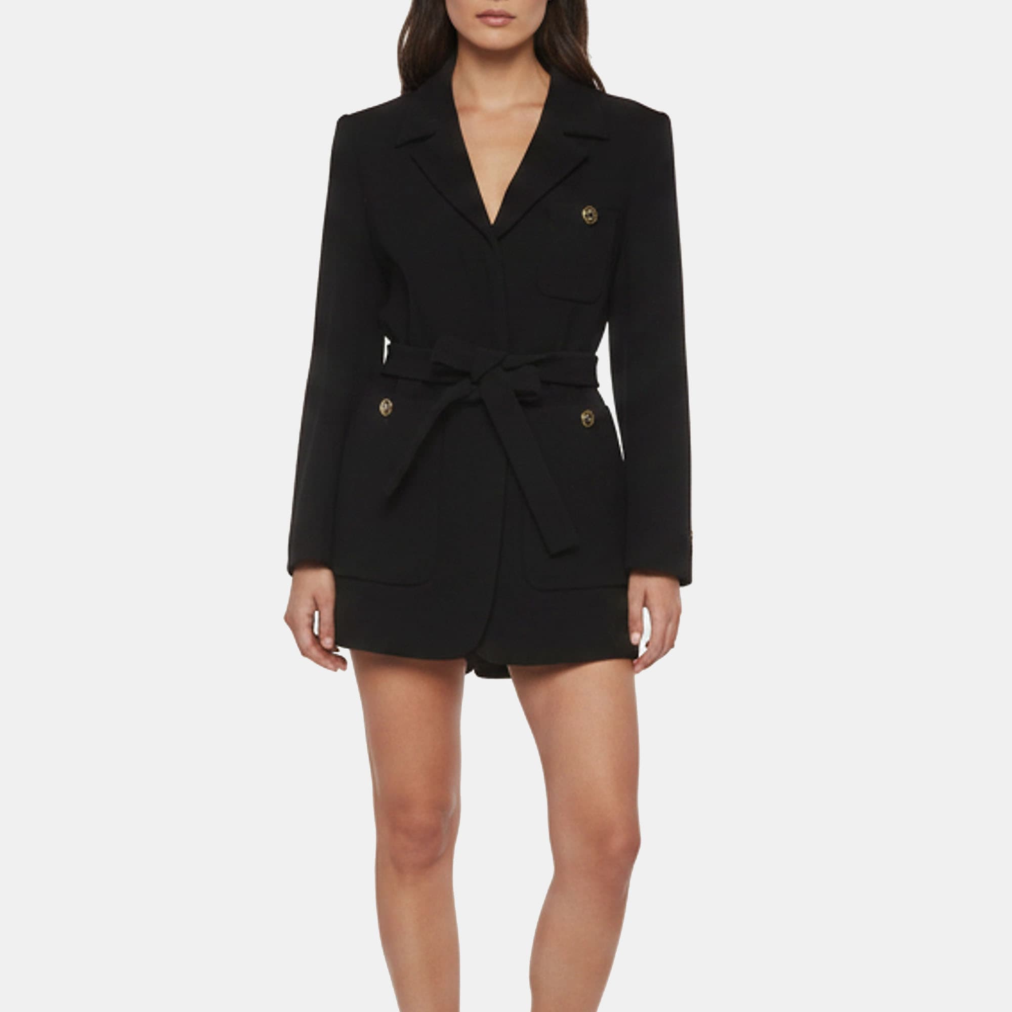 Gucci Black Textured Wool Sable Single Breasted Jacket M