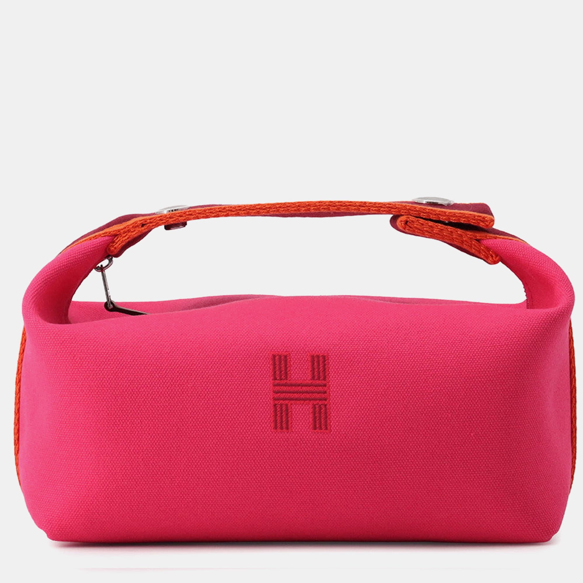 Hermes Bride-A-Brac PM Hibiscus Canvas Toiletry Bag
