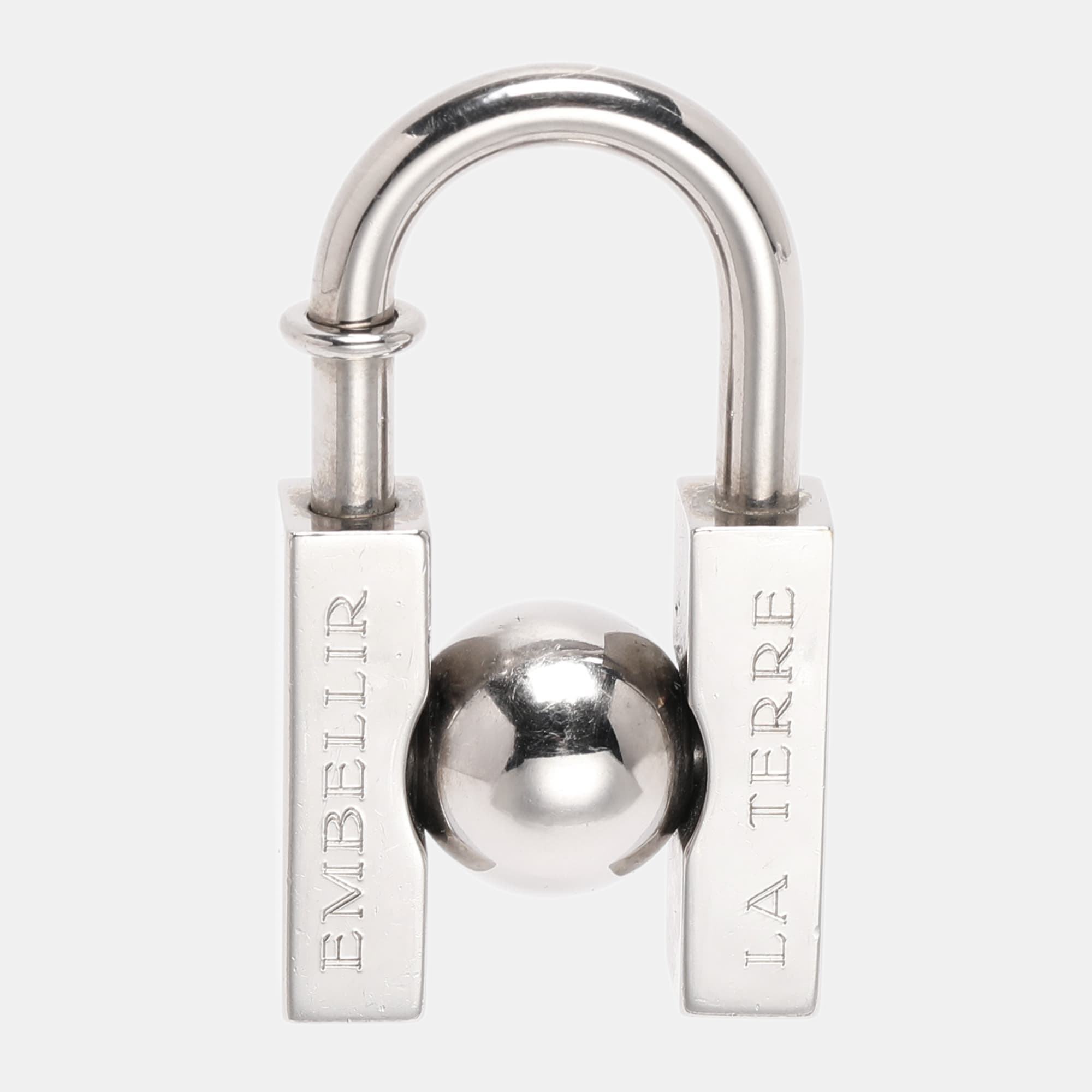 Hermès Silver Tone Hardware Cadena Lock Charm