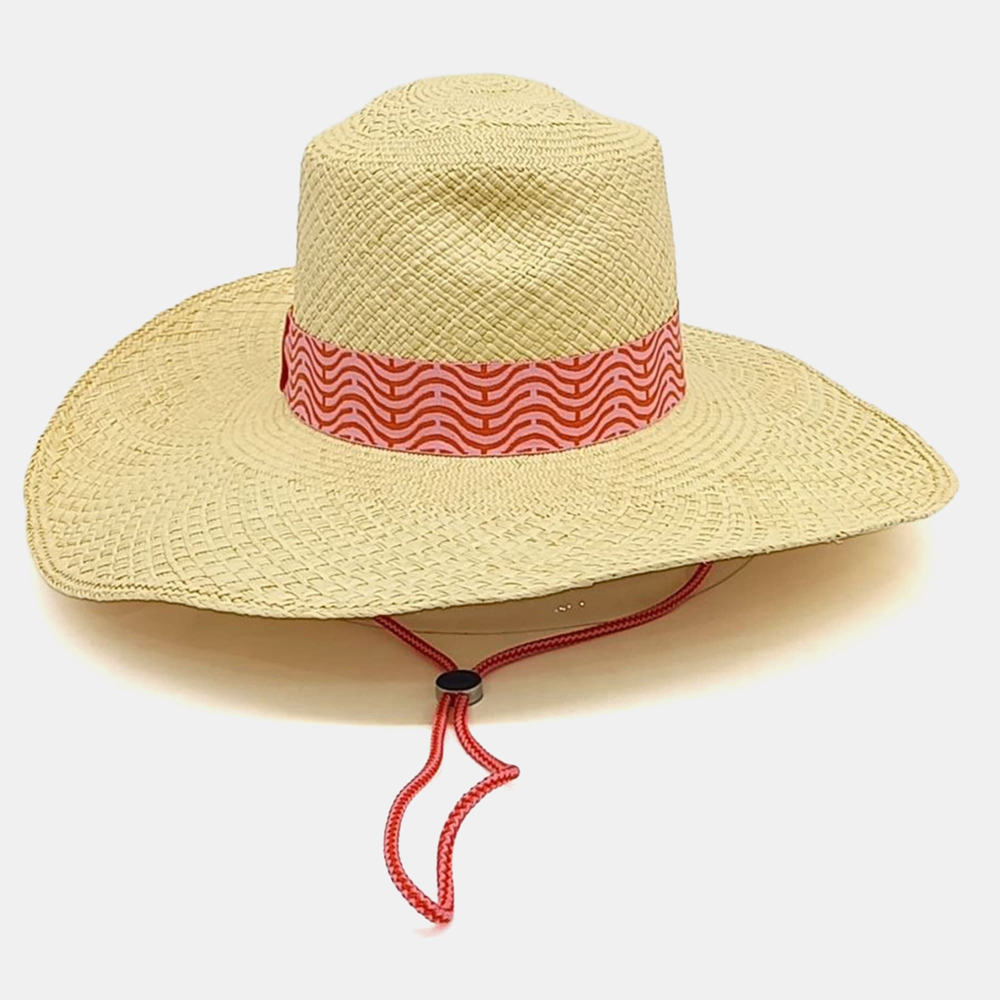 Hermes Beige/Pink Straw Hat