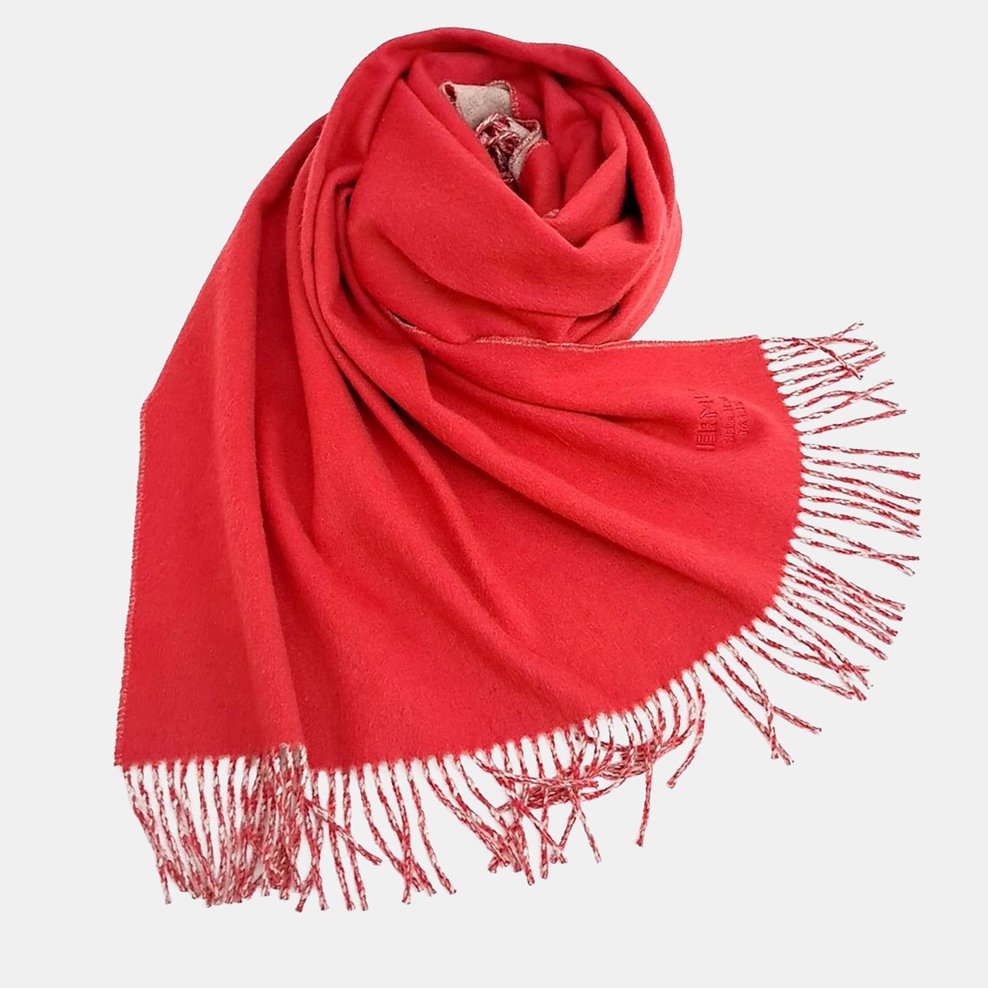 Hermes Red Cashmere Muffler