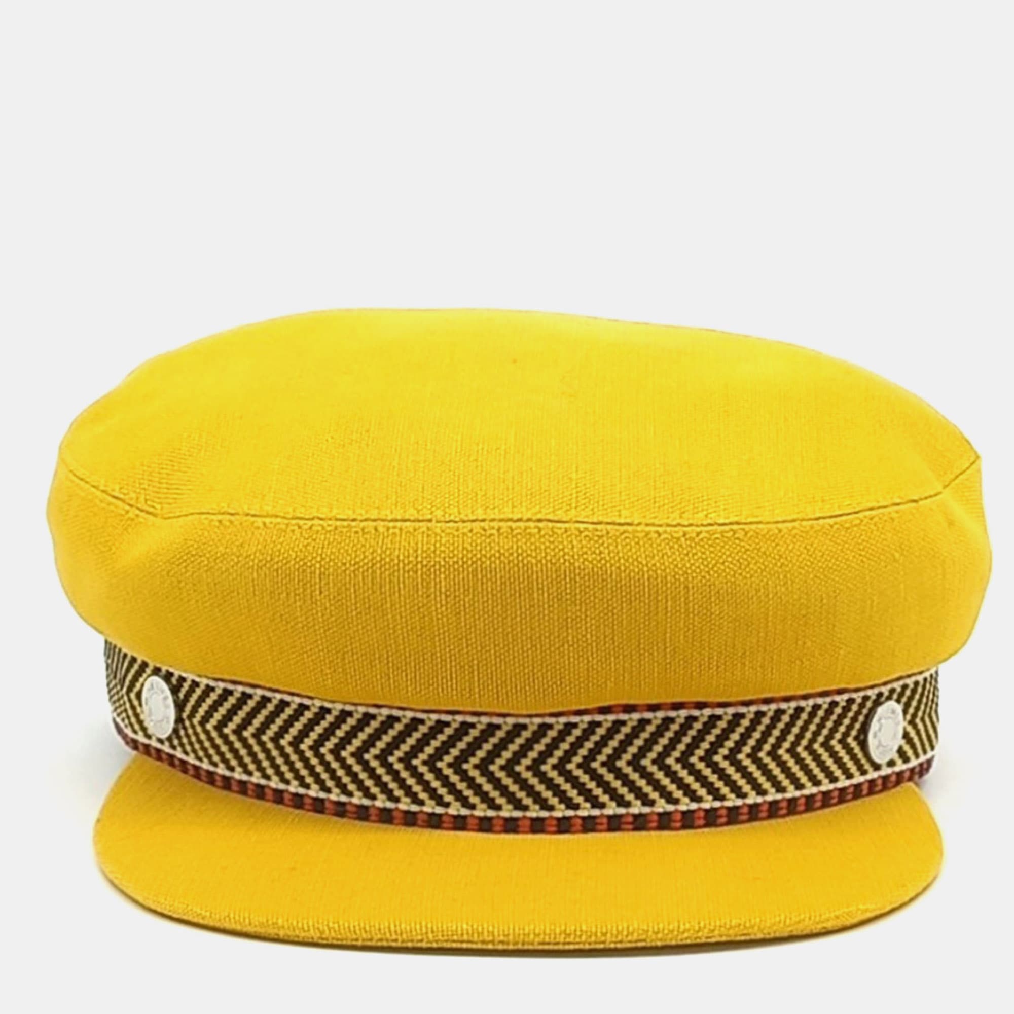 Hermes Yellow/Multicolor Cotton Elastane Hunting Cap