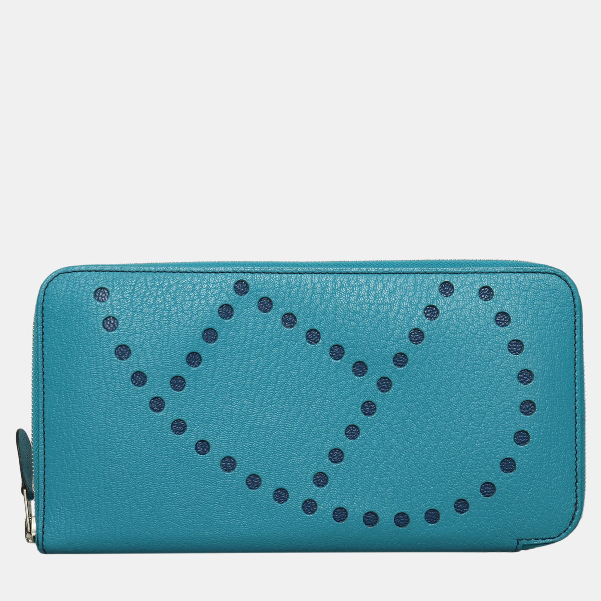 Hermes Evelyne Long Wallet Blue Lagoon Epsom Leather Wallet